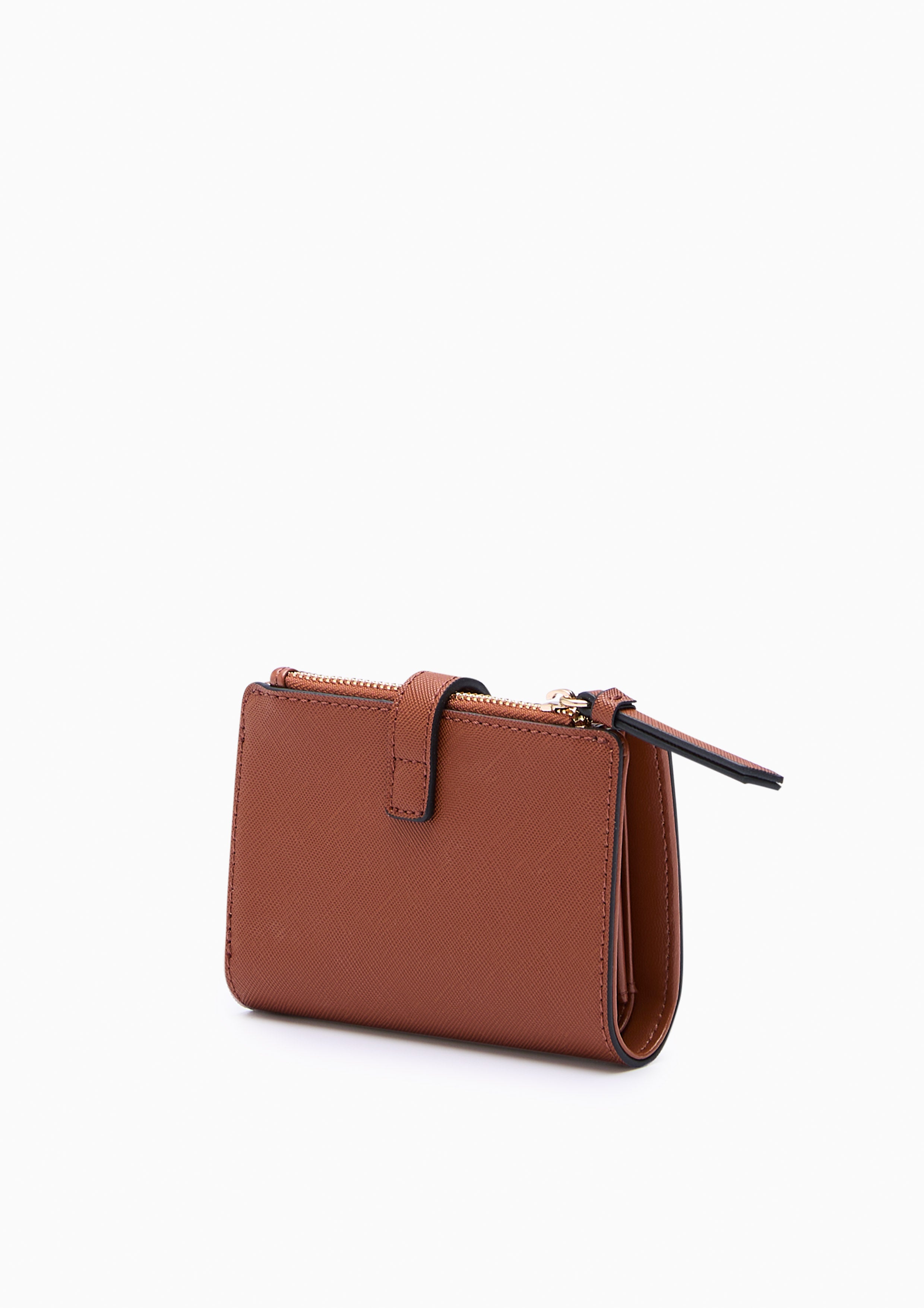 Poppy Card Short Wallet Dark Brown