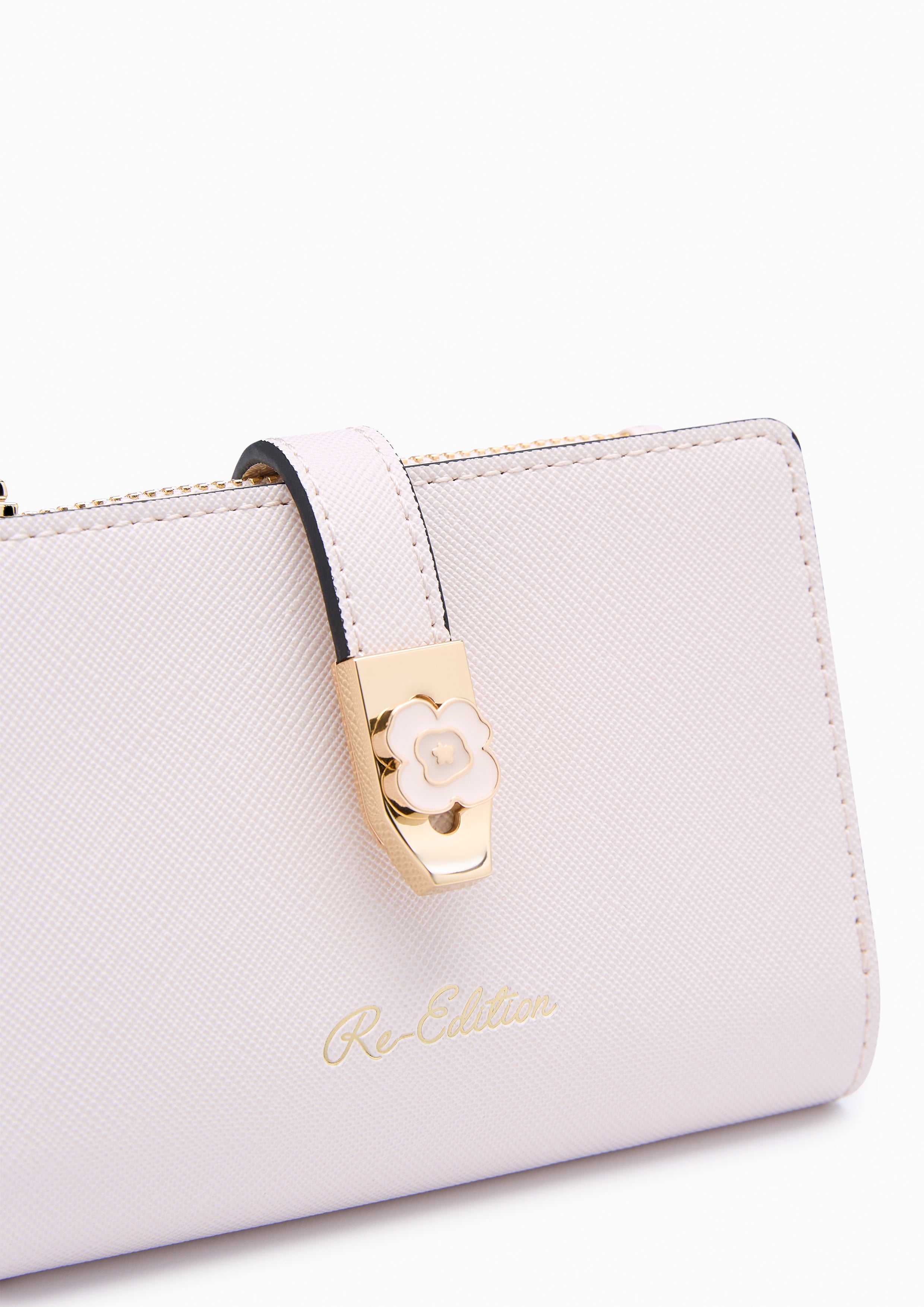 Poppy Card Short Wallet Ivory