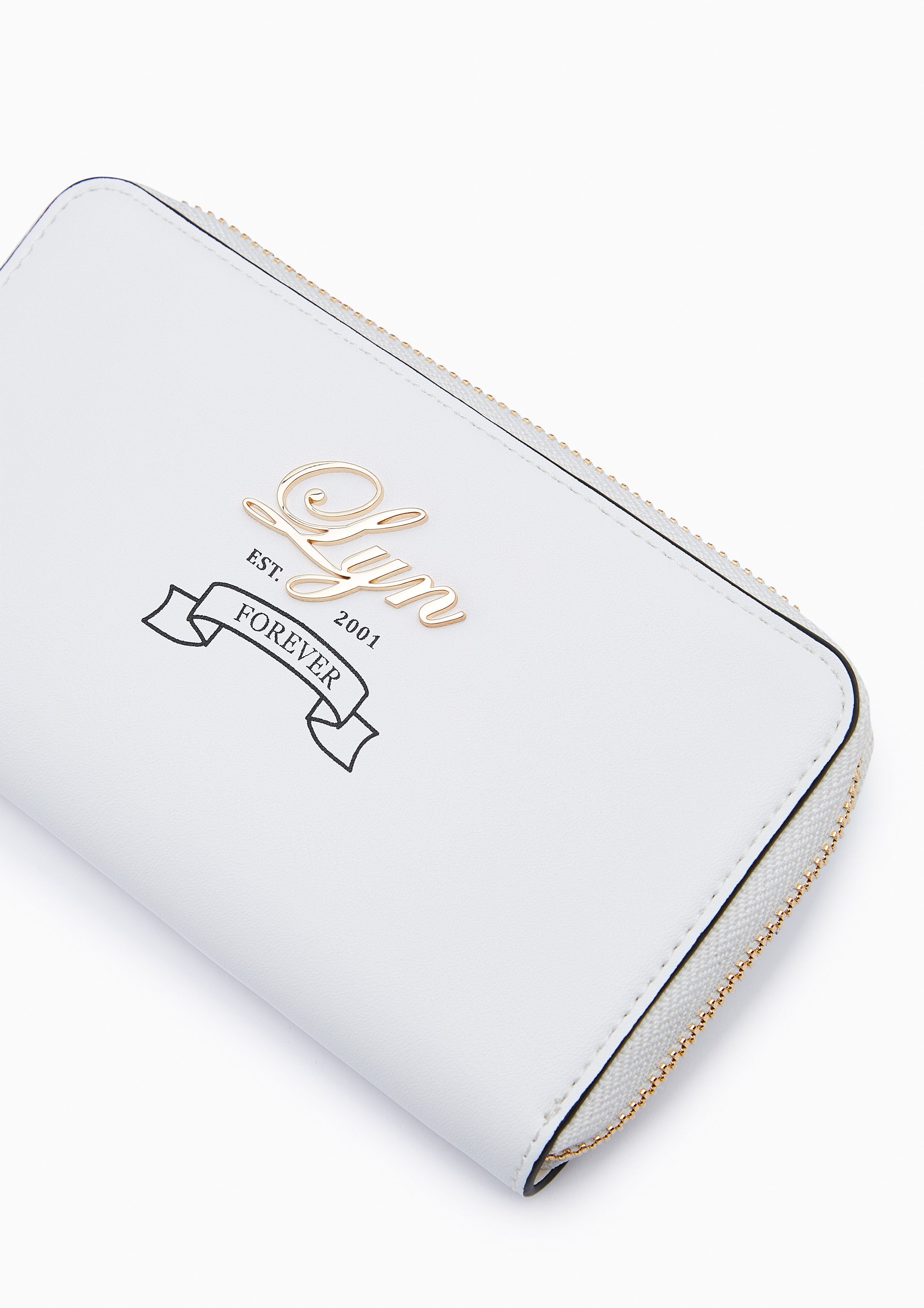 Doechii Zip Semi Wallet White