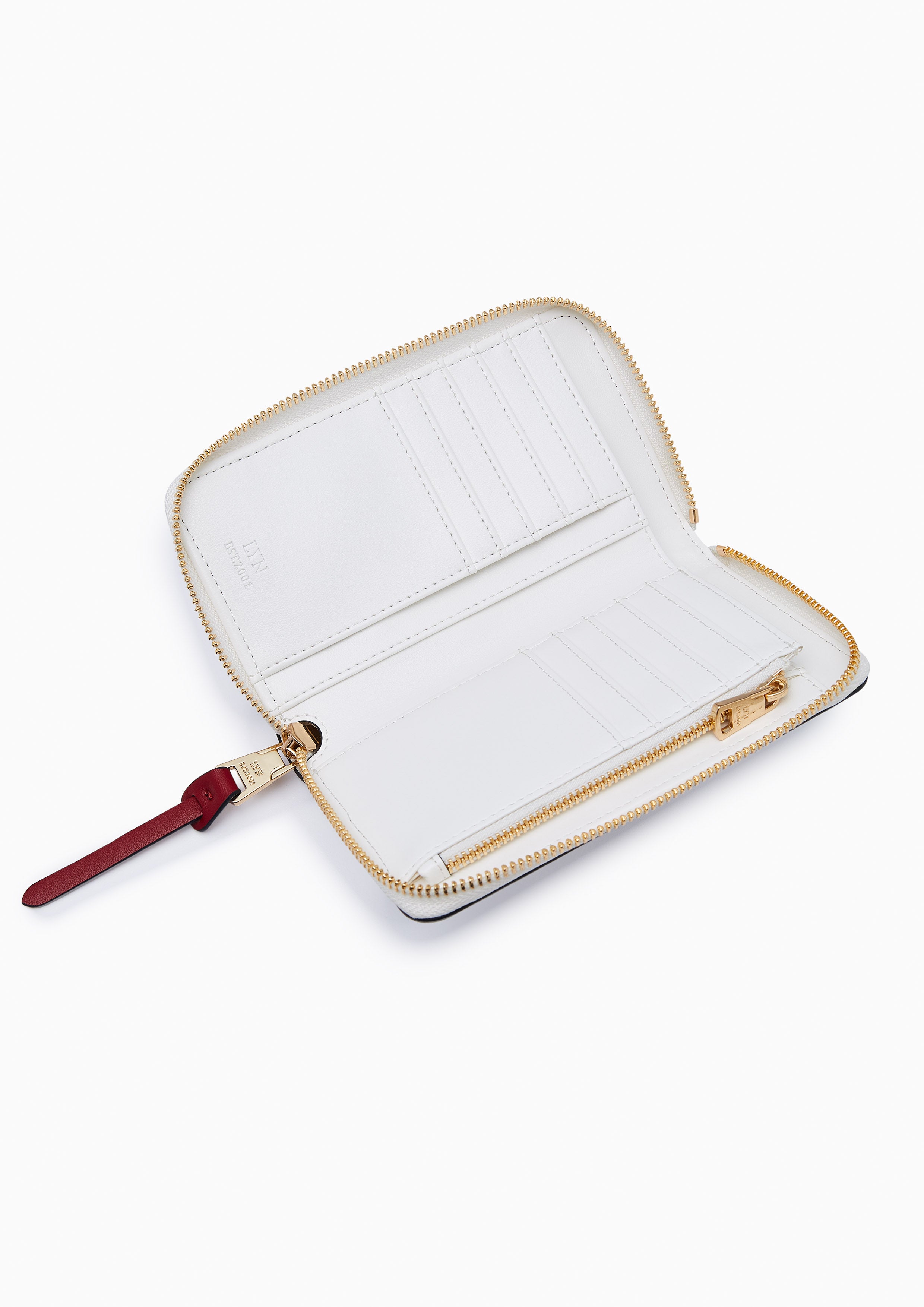 Doechii Zip Semi Wallet White