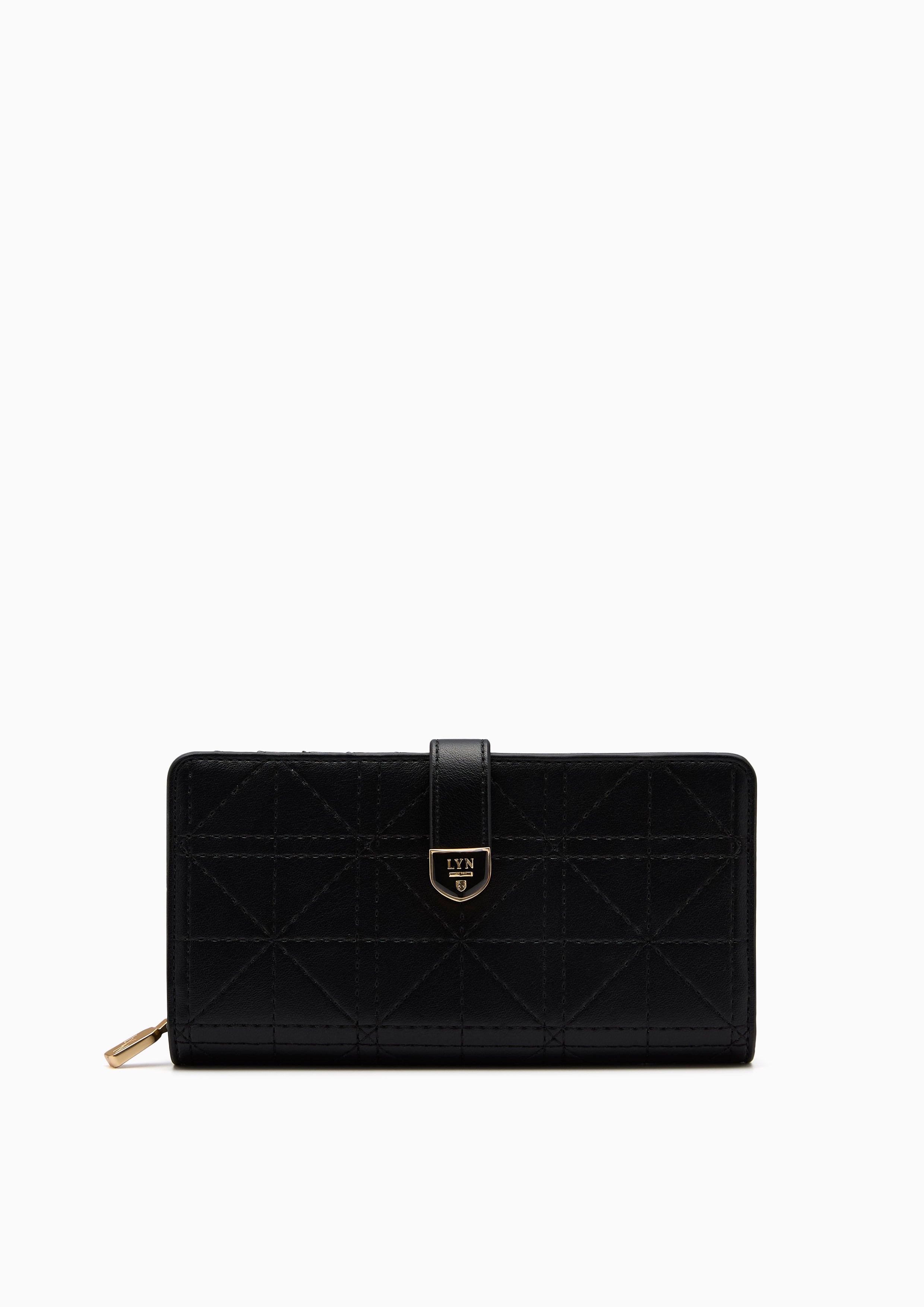 Re-Edit Grid Long Wallet Black