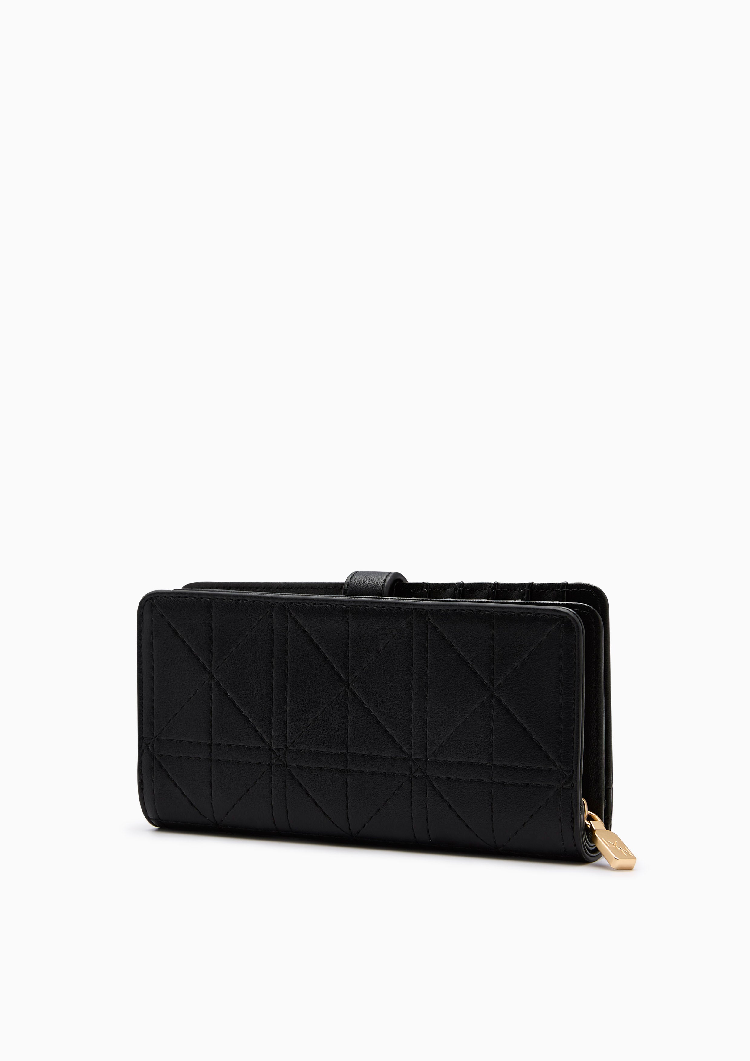 Re-Edit Grid Long Wallet Black