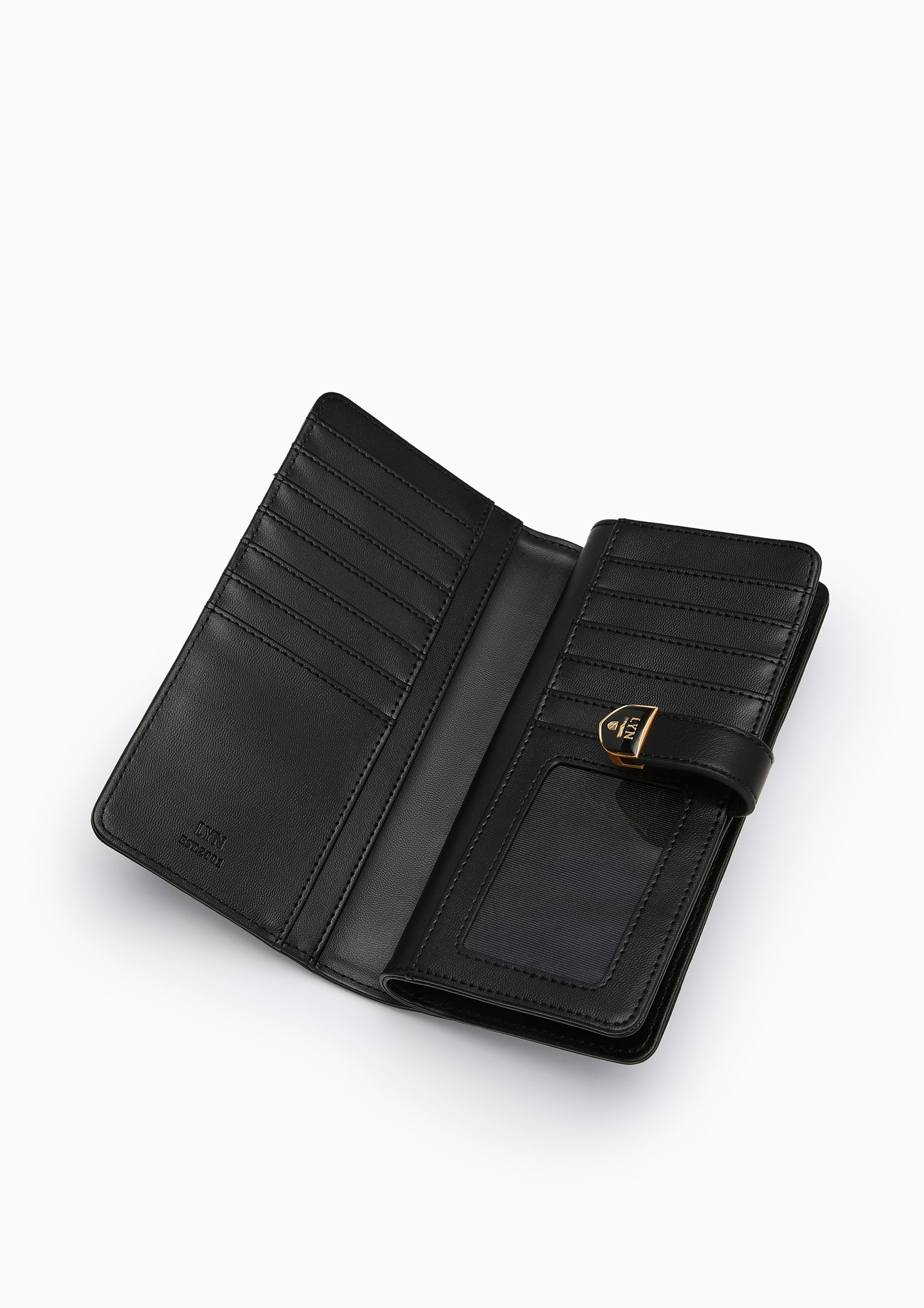 Re-Edit Grid Long Wallet Black