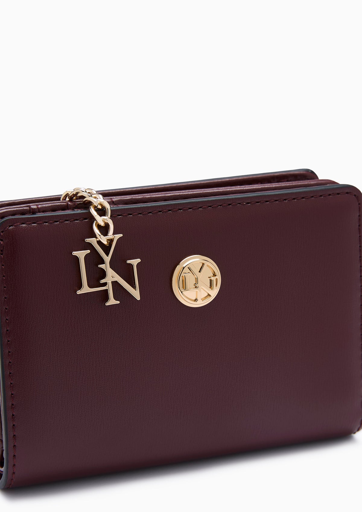 Lylana Short Zip Wallet Dark Red