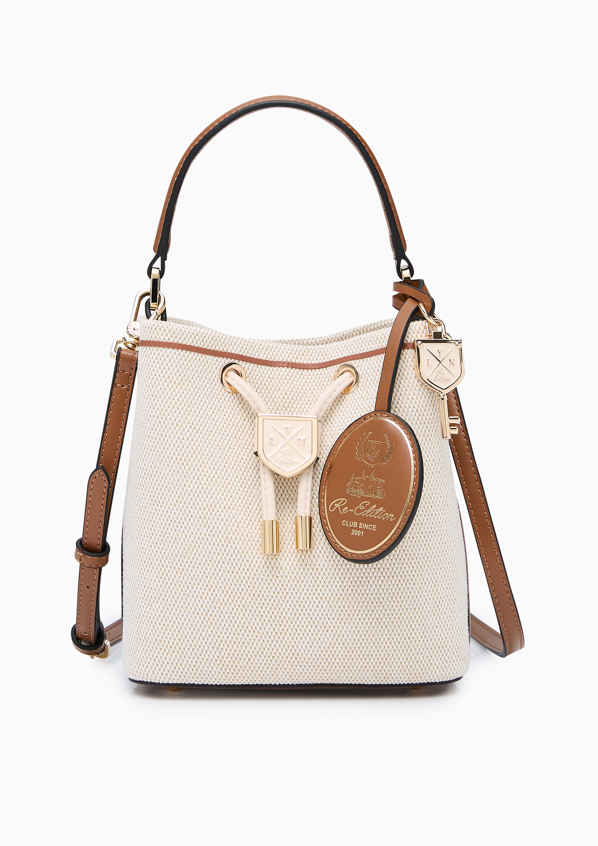 Carina Racquet S Bucket Bag Beige