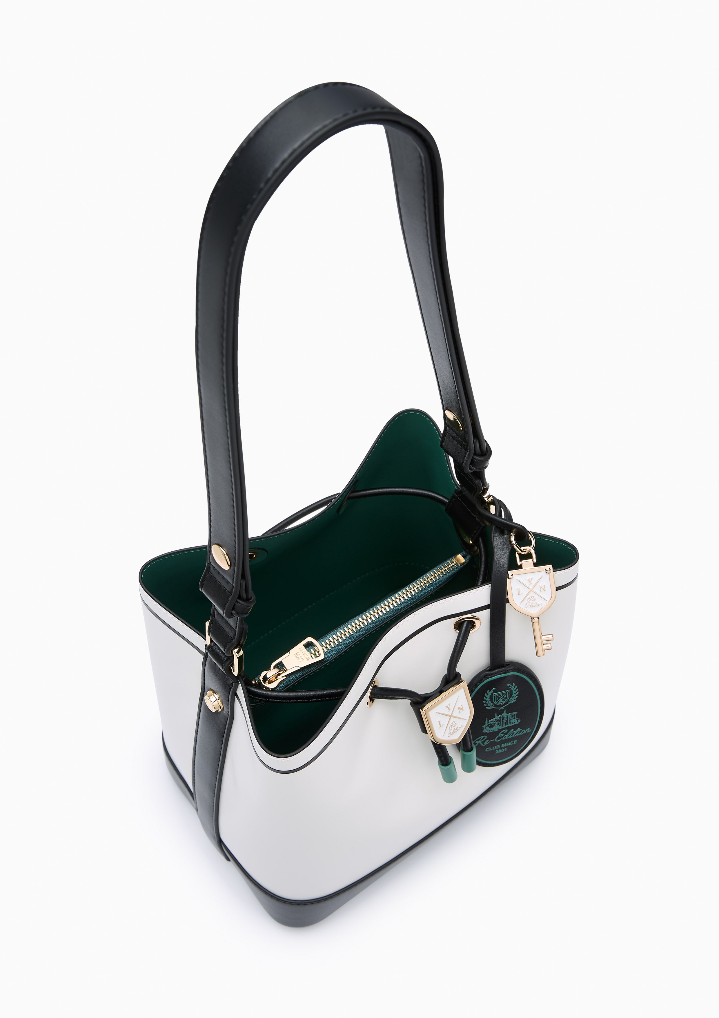 Carina Racquet M Bucket Bag White