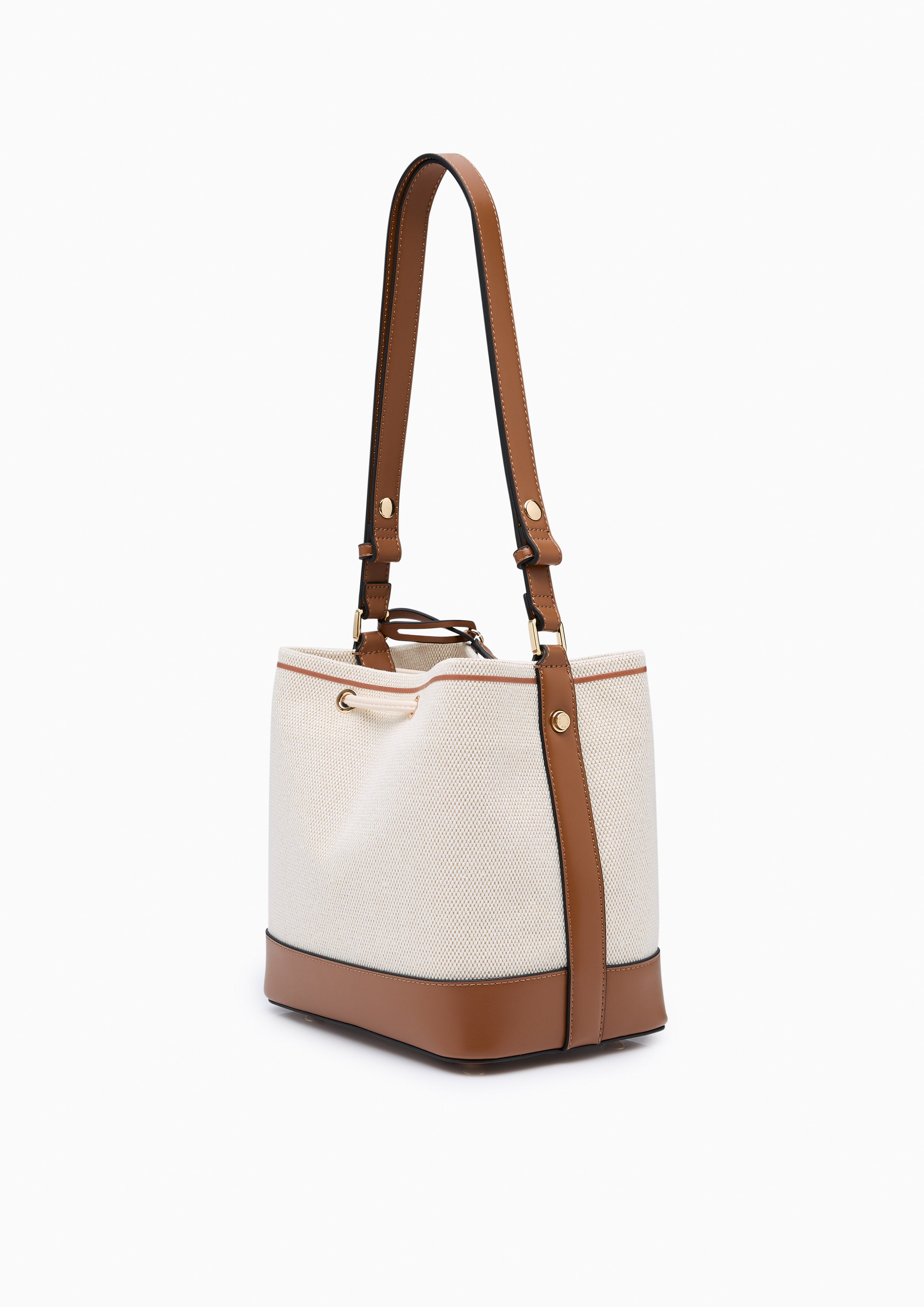 Carina Racquet M Bucket Bag Beige