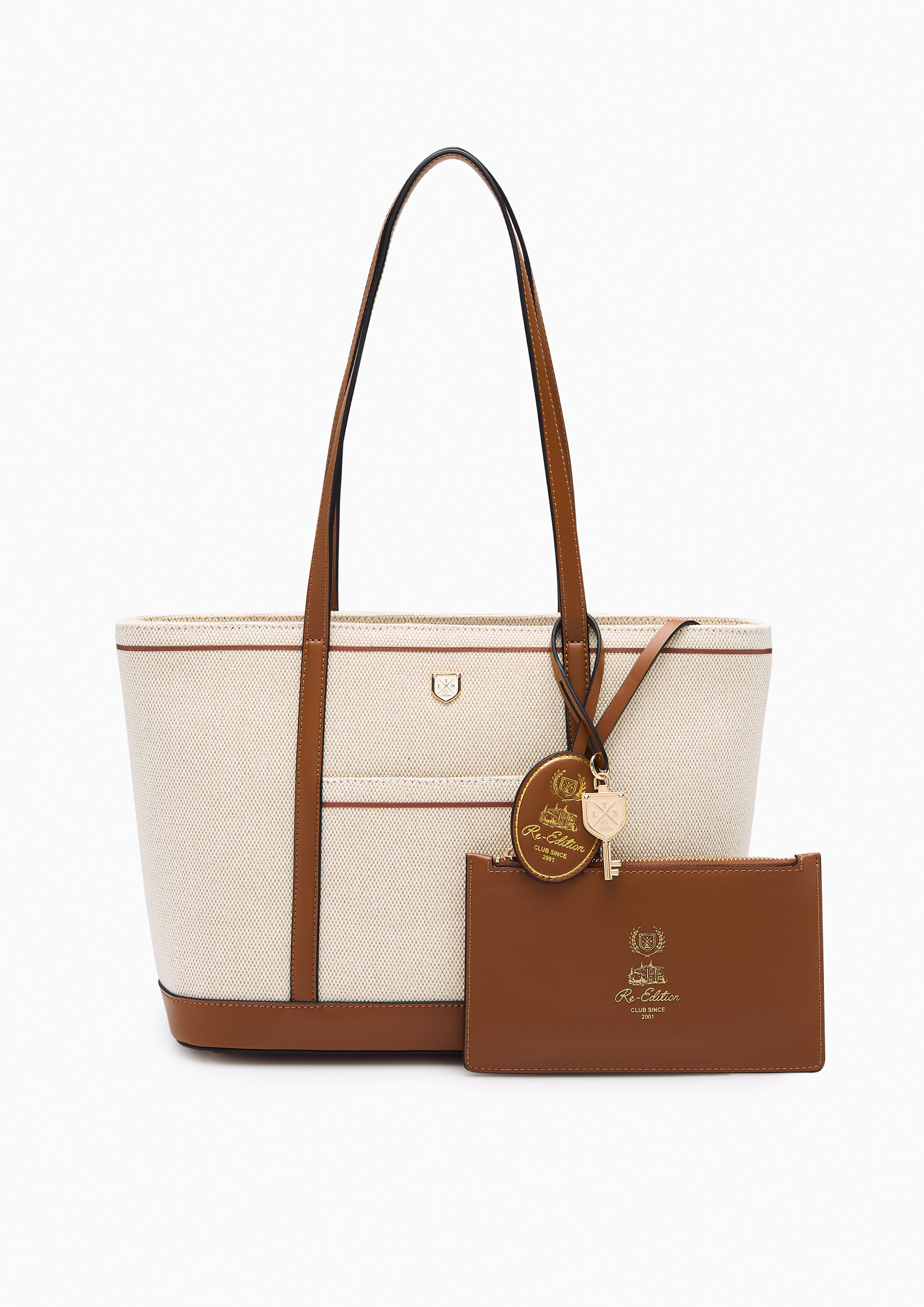 Carina Racquet L Bucket Bag Beige