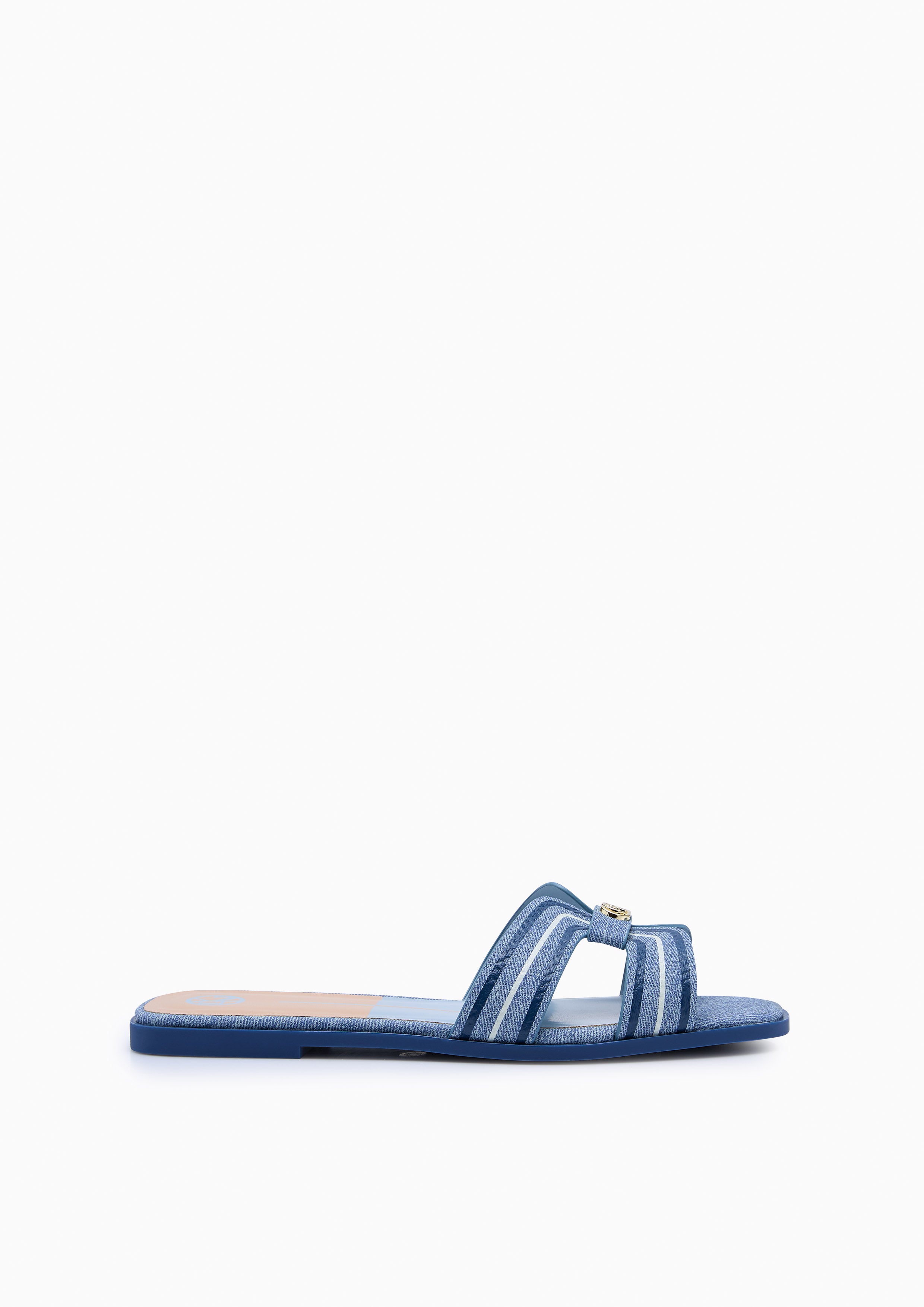 Hey Stripe Slip-On Sandals Blue