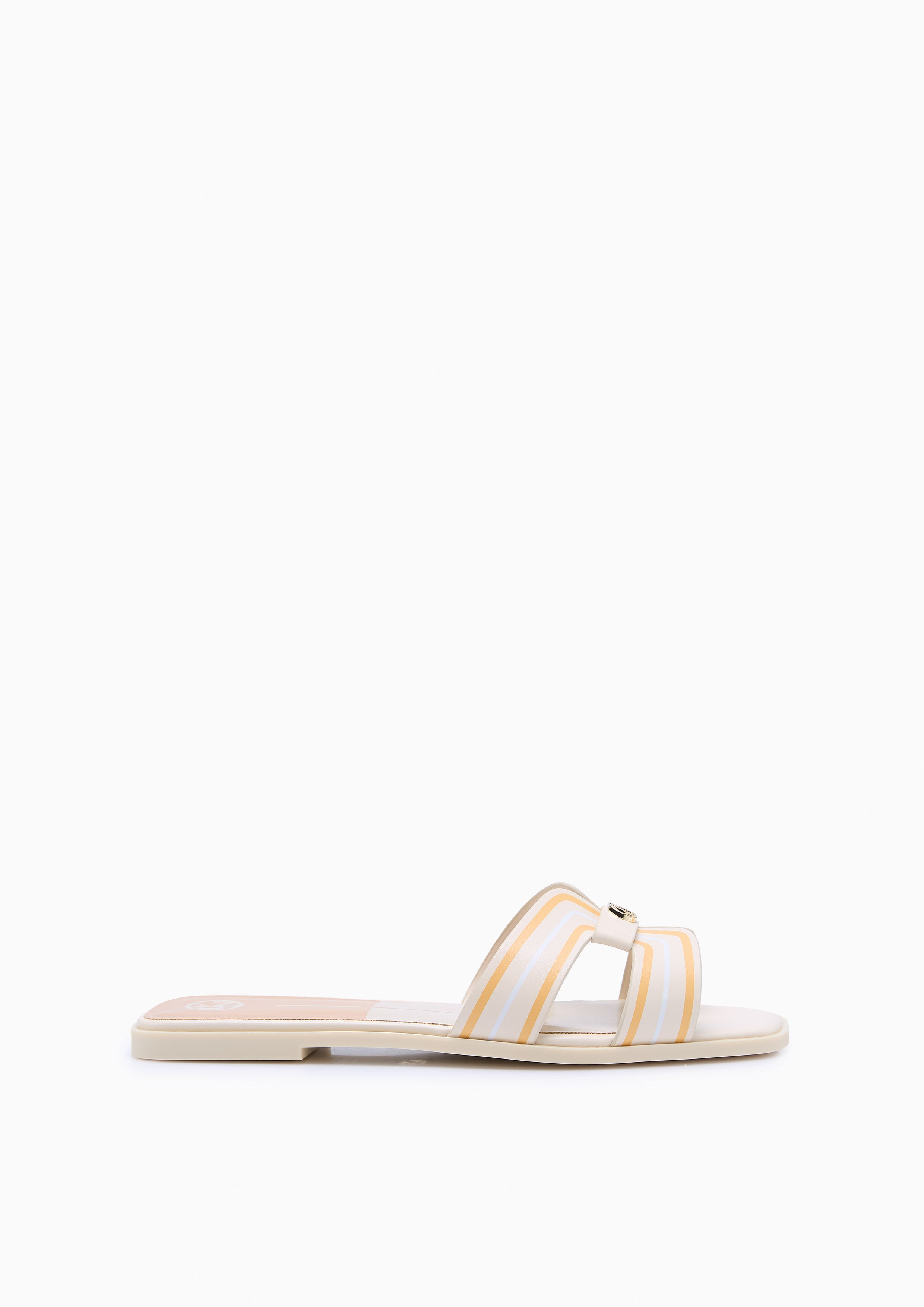 Hey Stripe Slip-On Sandals Yellow