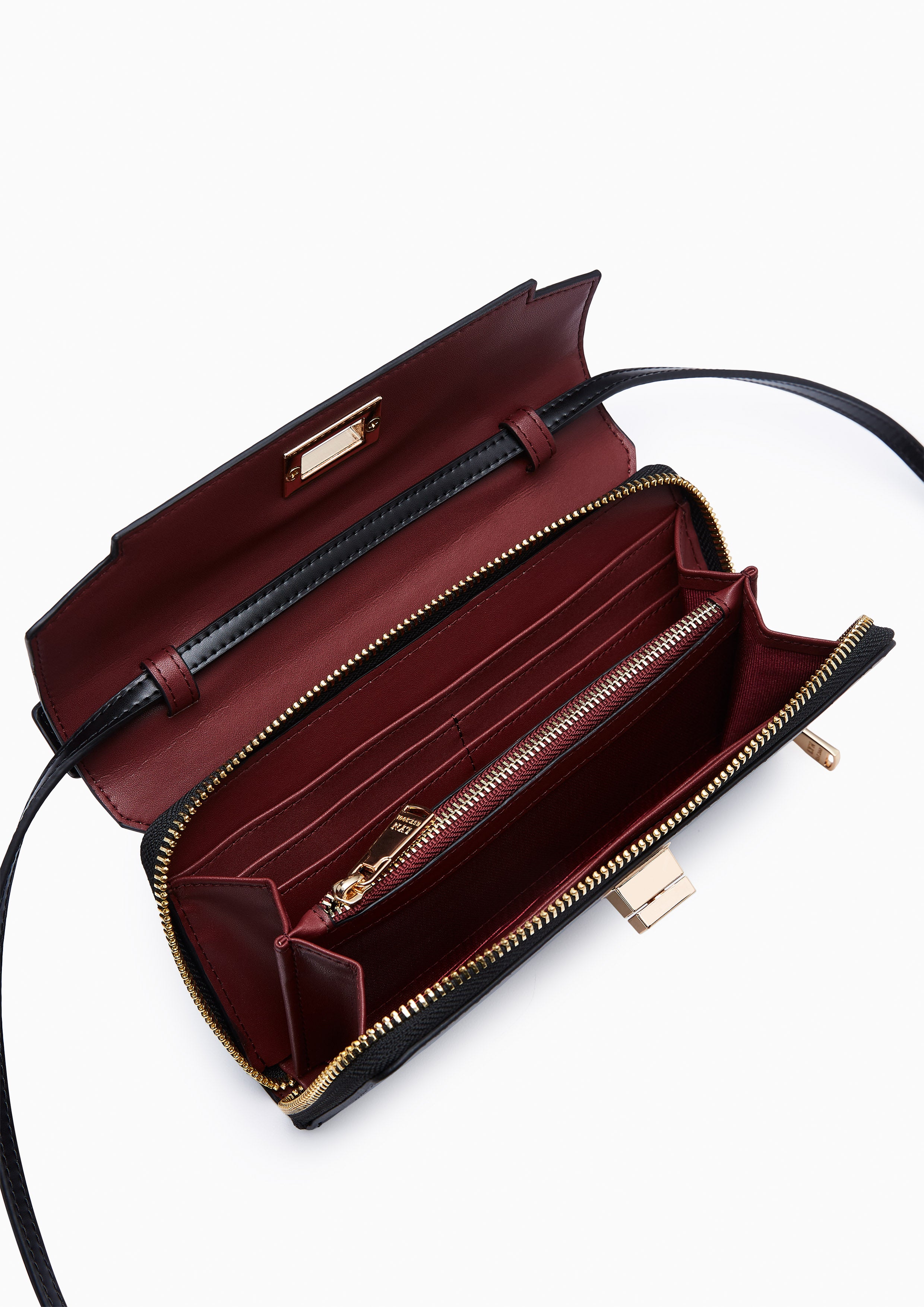 Liva Long Wallet On Chain Black