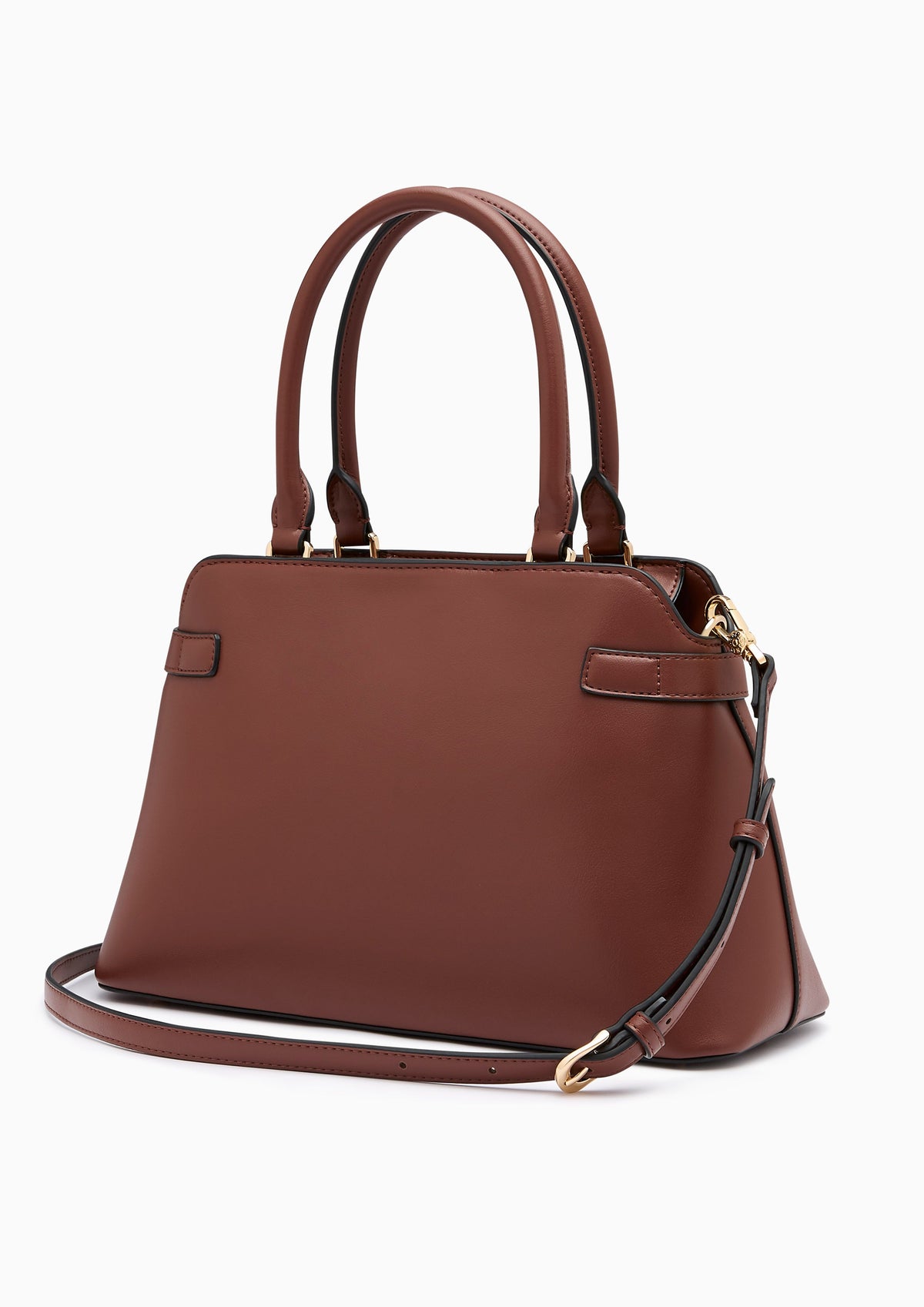 Ella L Top Handle Bag Dark Brown