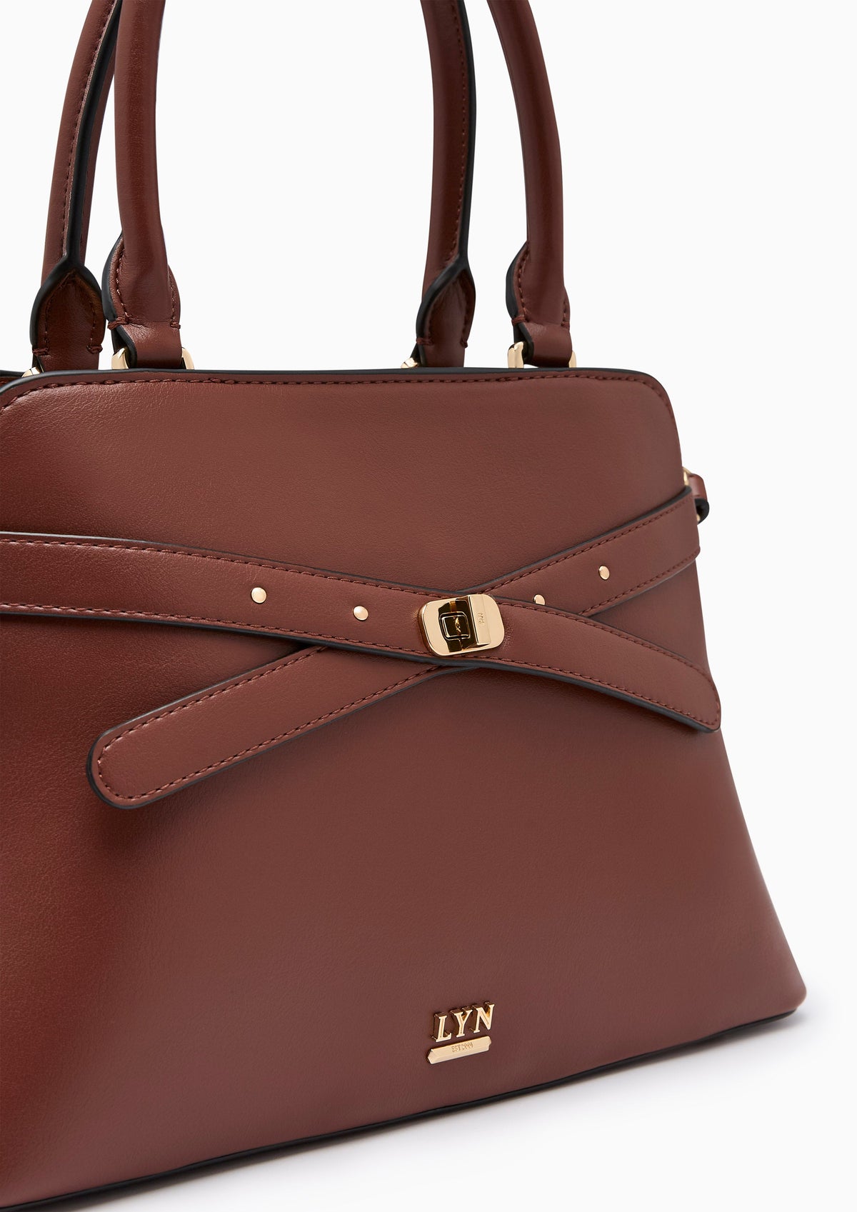 Ella L Top Handle Bag Dark Brown