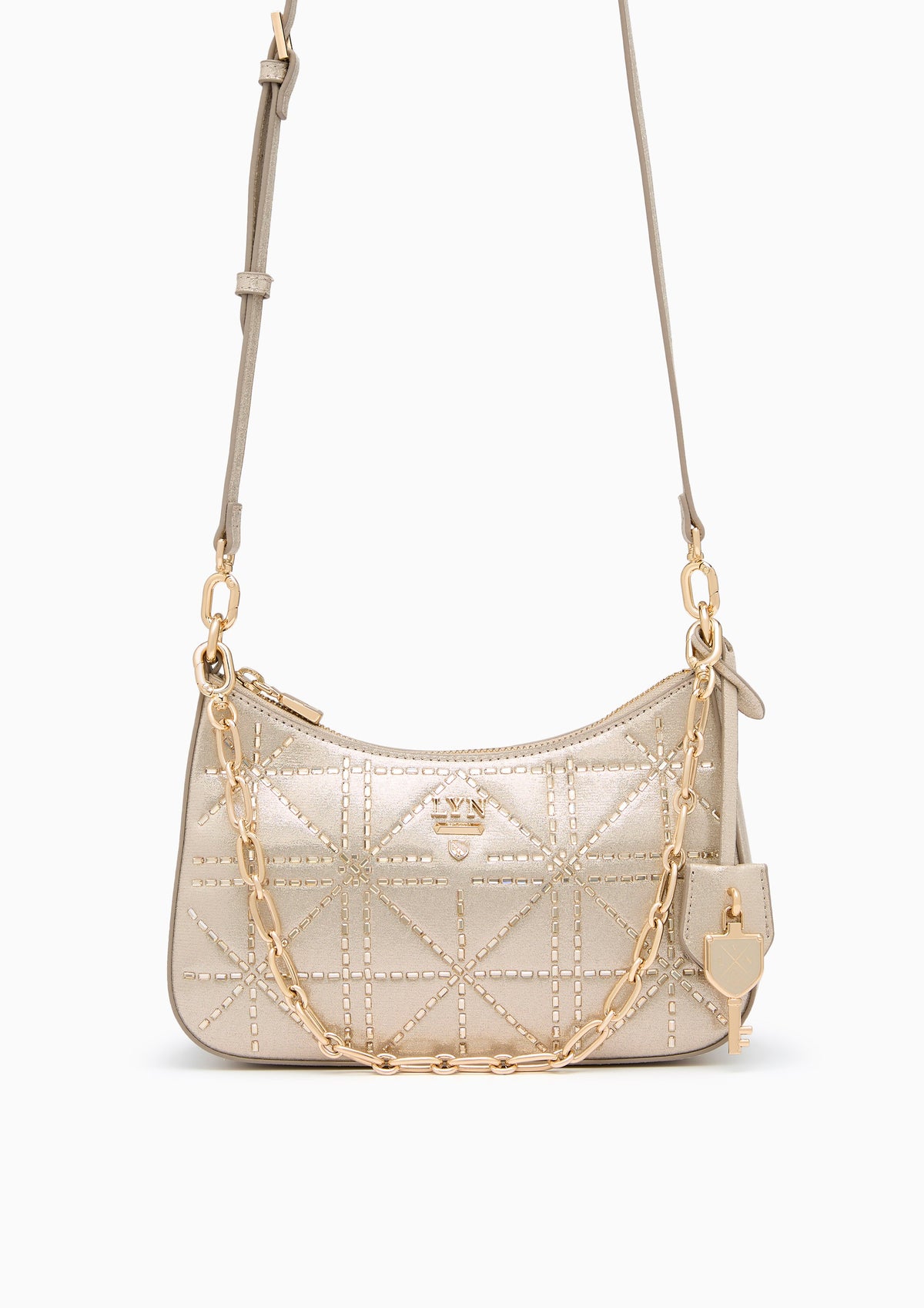 Re-Edit Rosee Crystal S Shoulder Bag Glitter Gold