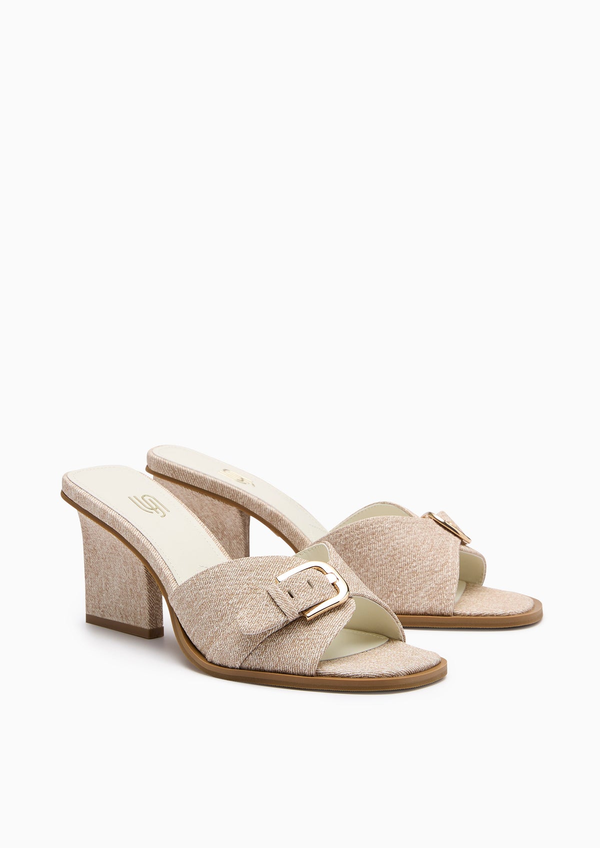 Mauro Infinite Heel Sandal Beige