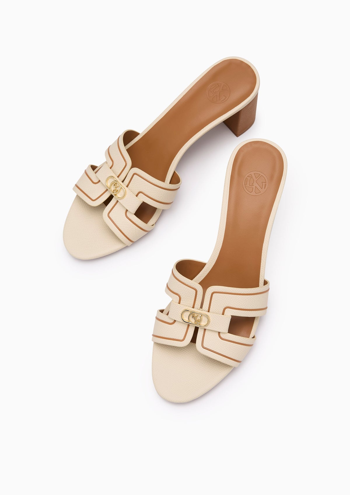 Hey Mid 2 Tones Sandal Ivory