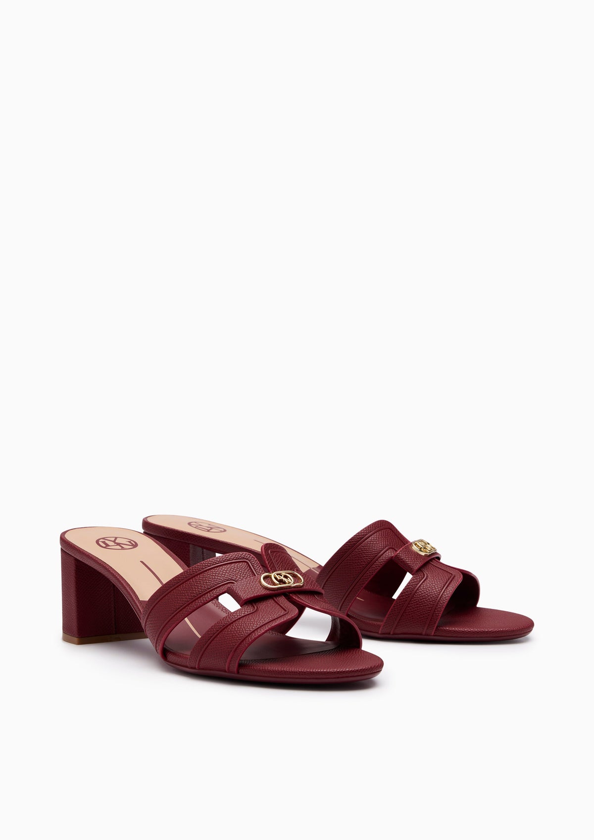 Hey Mid Monotone Heeled Sandal Dark Red