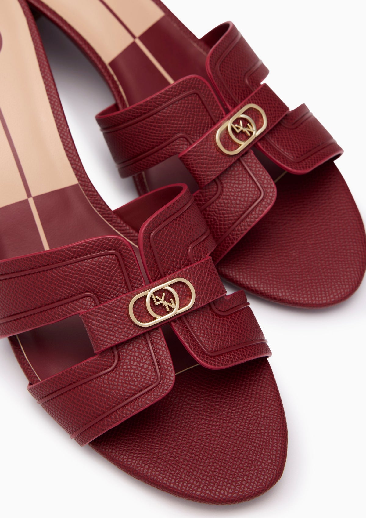 Hey Mid Monotone Heeled Sandal Dark Red