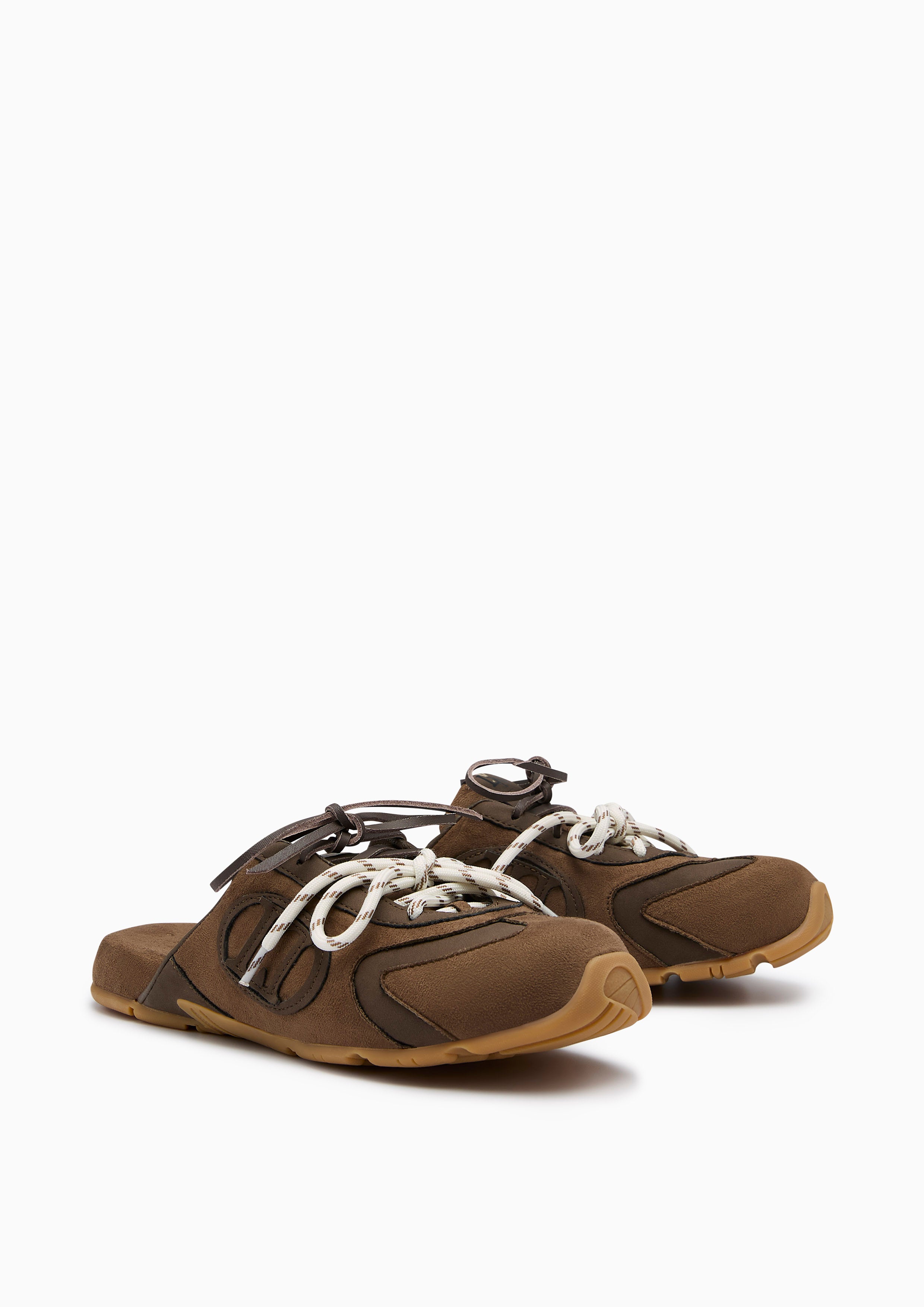 Paisley Mule Sneakers Dark Brown