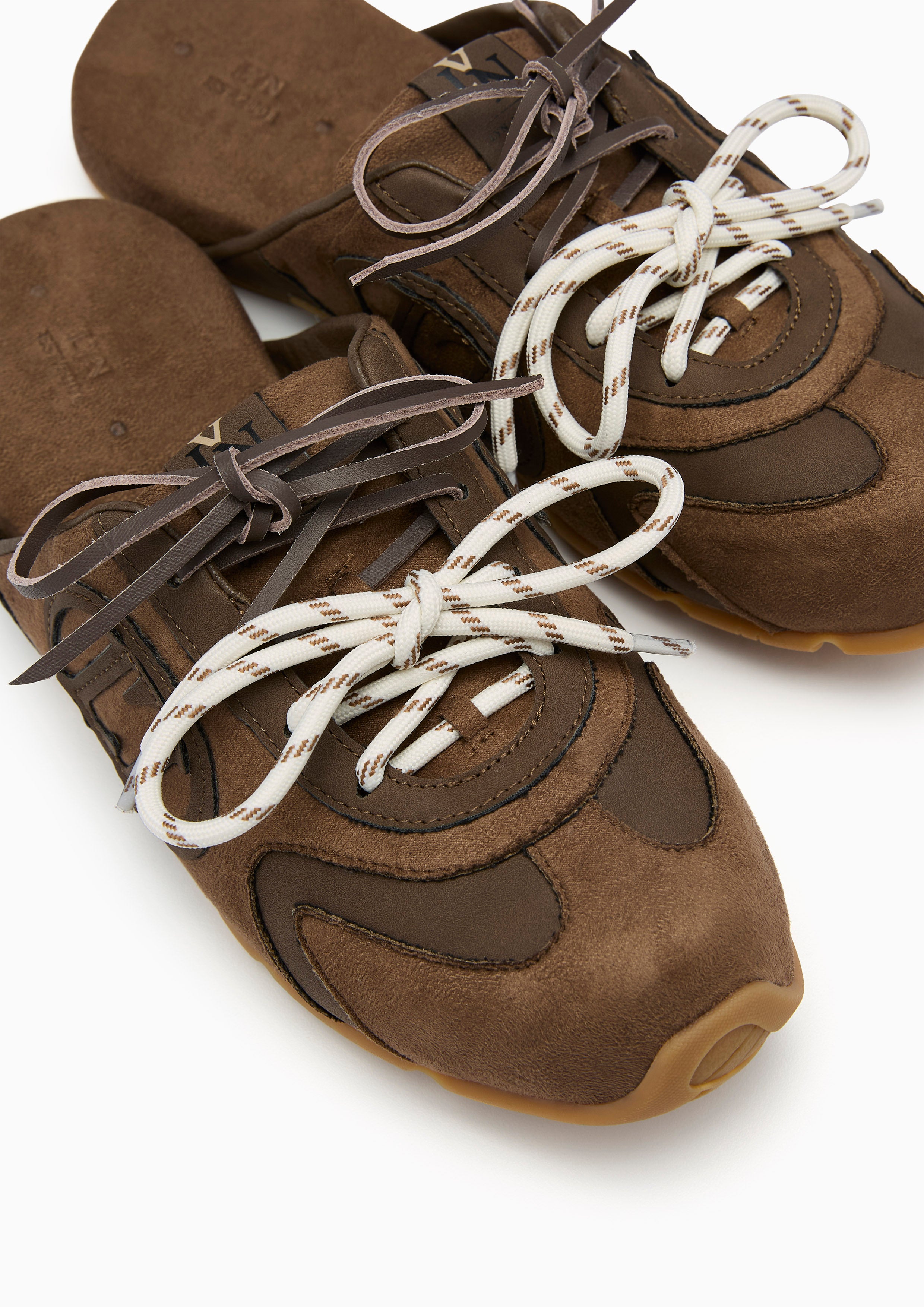 Paisley Mule Sneakers Dark Brown