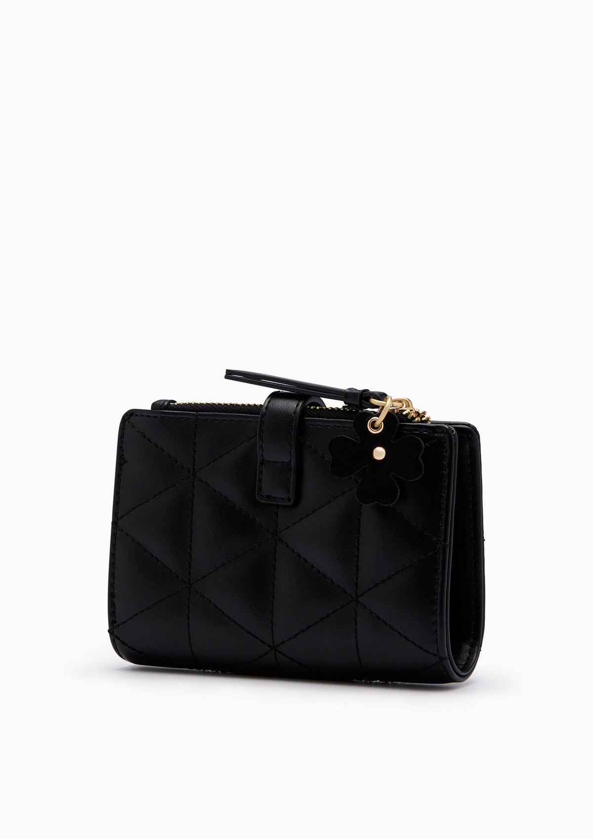 Re-Edit Manifest Q Semi Long Wallet Black