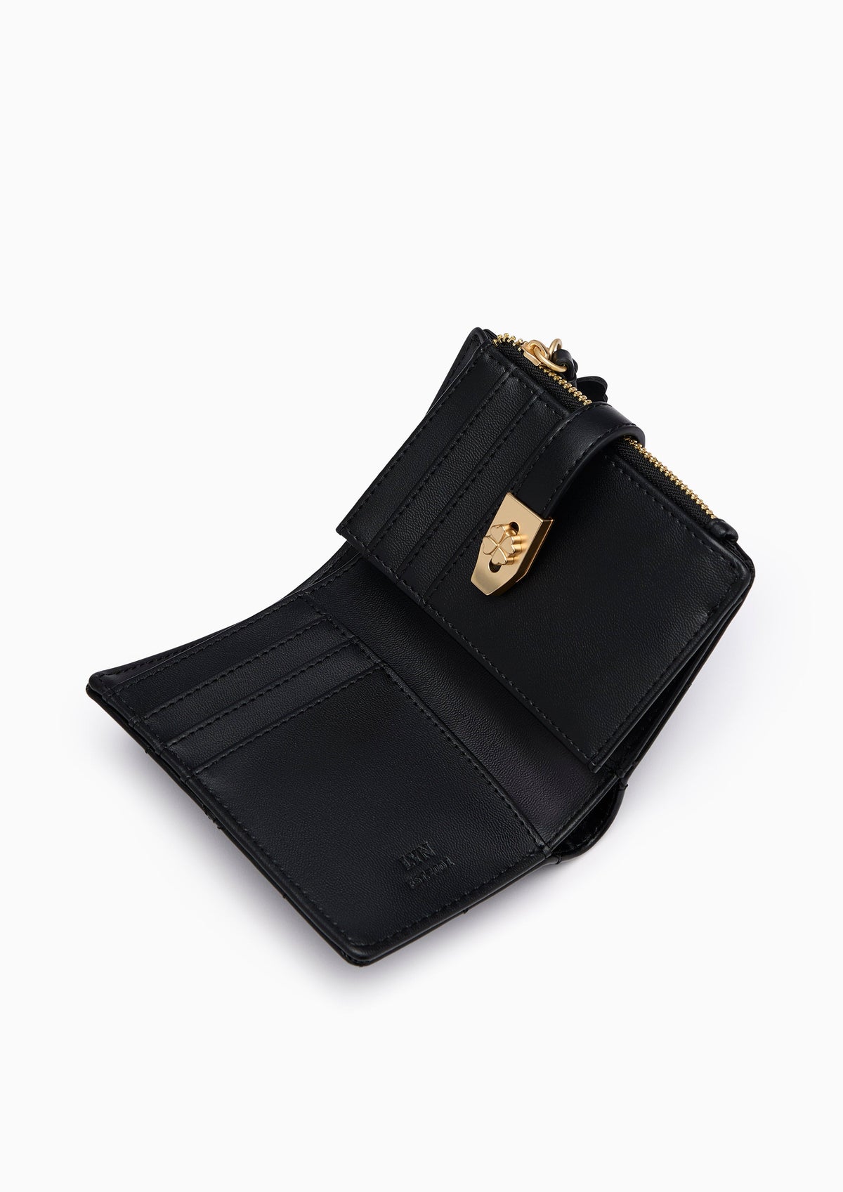 Re-Edit Manifest Q Semi Long Wallet Black