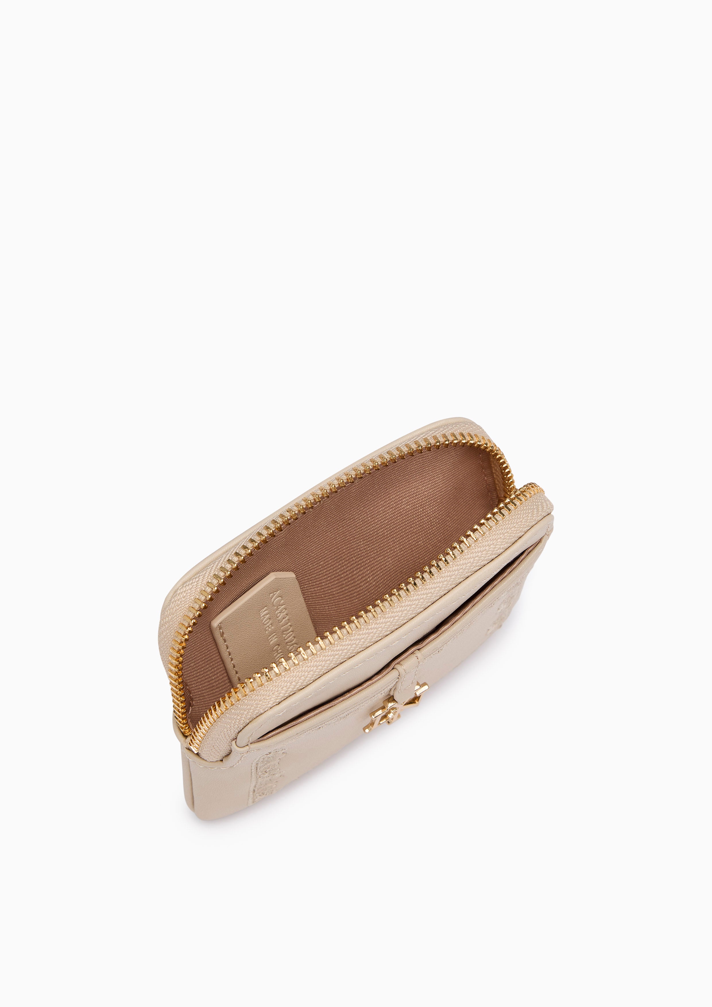 Wimsy Coin Zip Wallet Beige