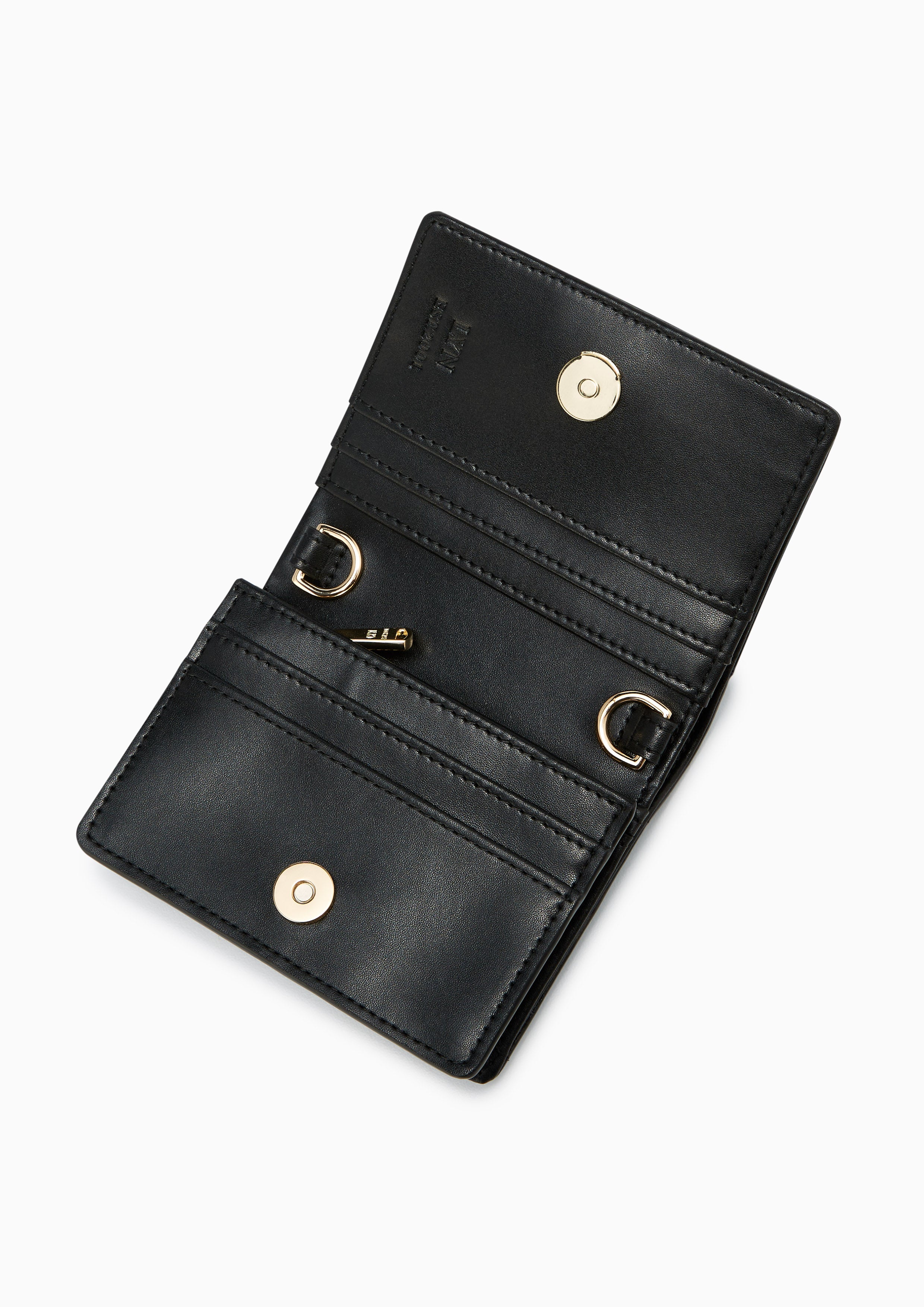 Naw Patti Short Wallet On Chain Black : ร้านลินออนไลน์อย่าง