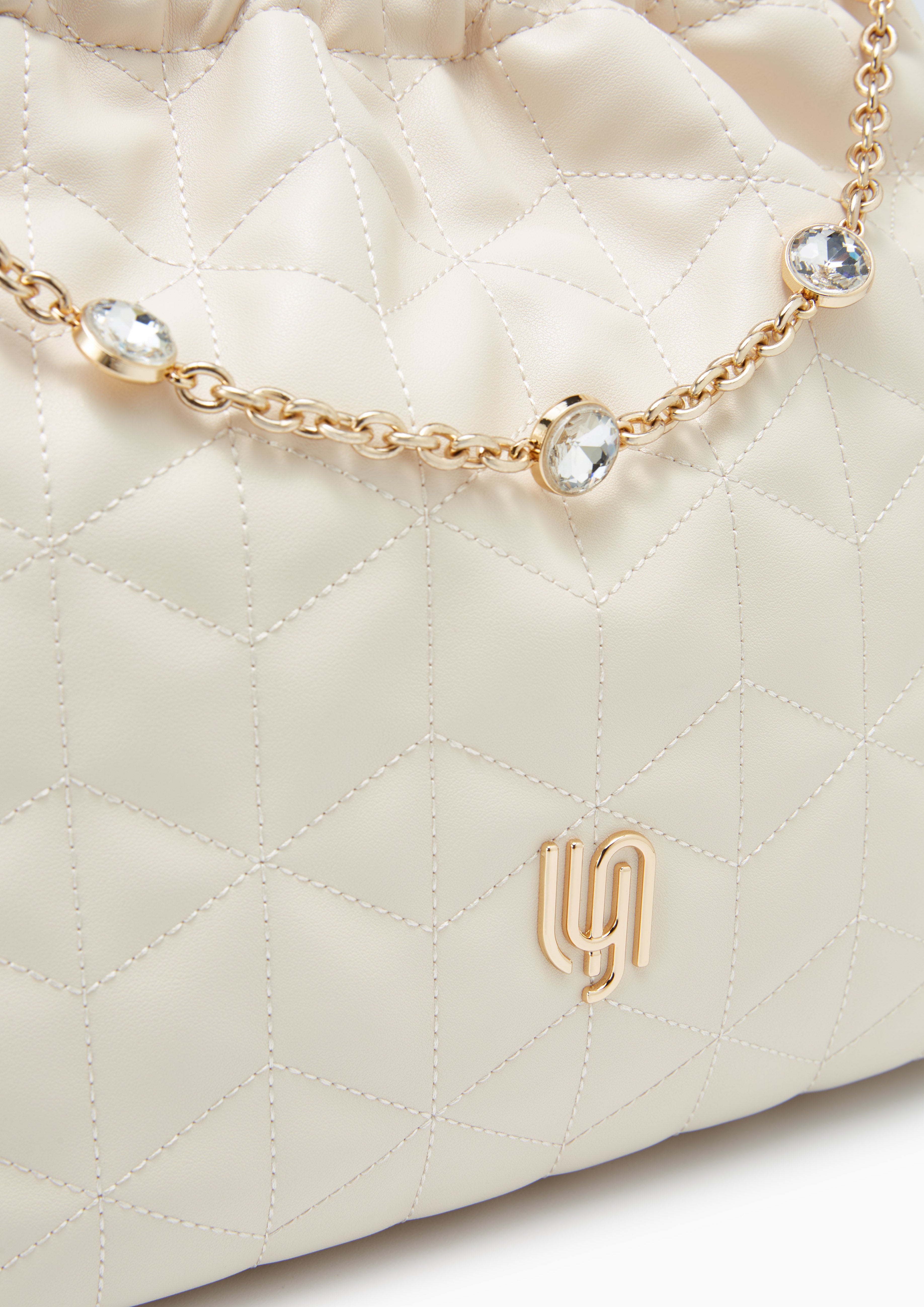 【LYN】Monet Party Infinite L ショルダーバッグ ホワイト2 Monet Party Infinite L Shoulder Bag Ivory : ร้านลินออนไลน์