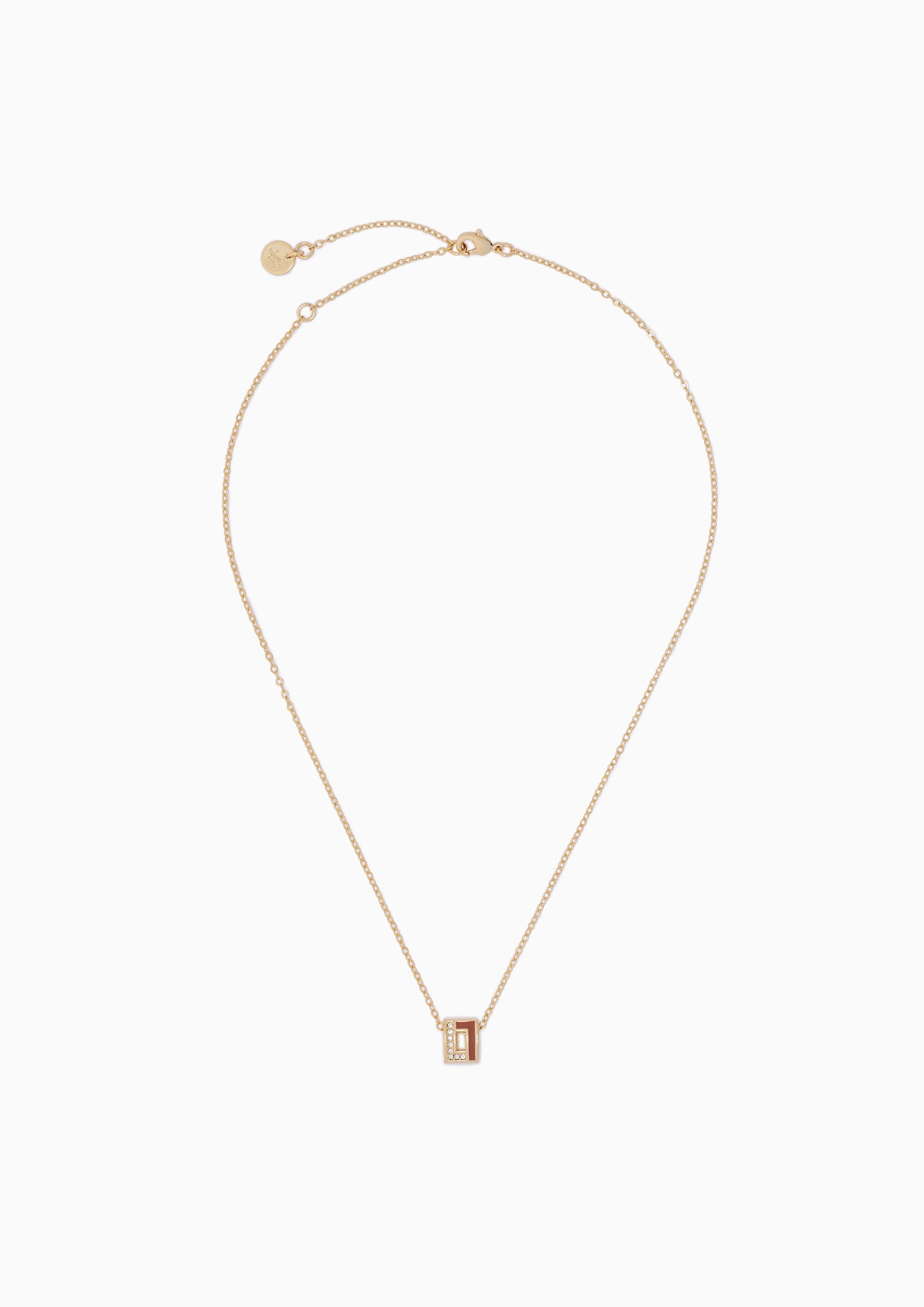 Gemma Necklace Brown/ Gold