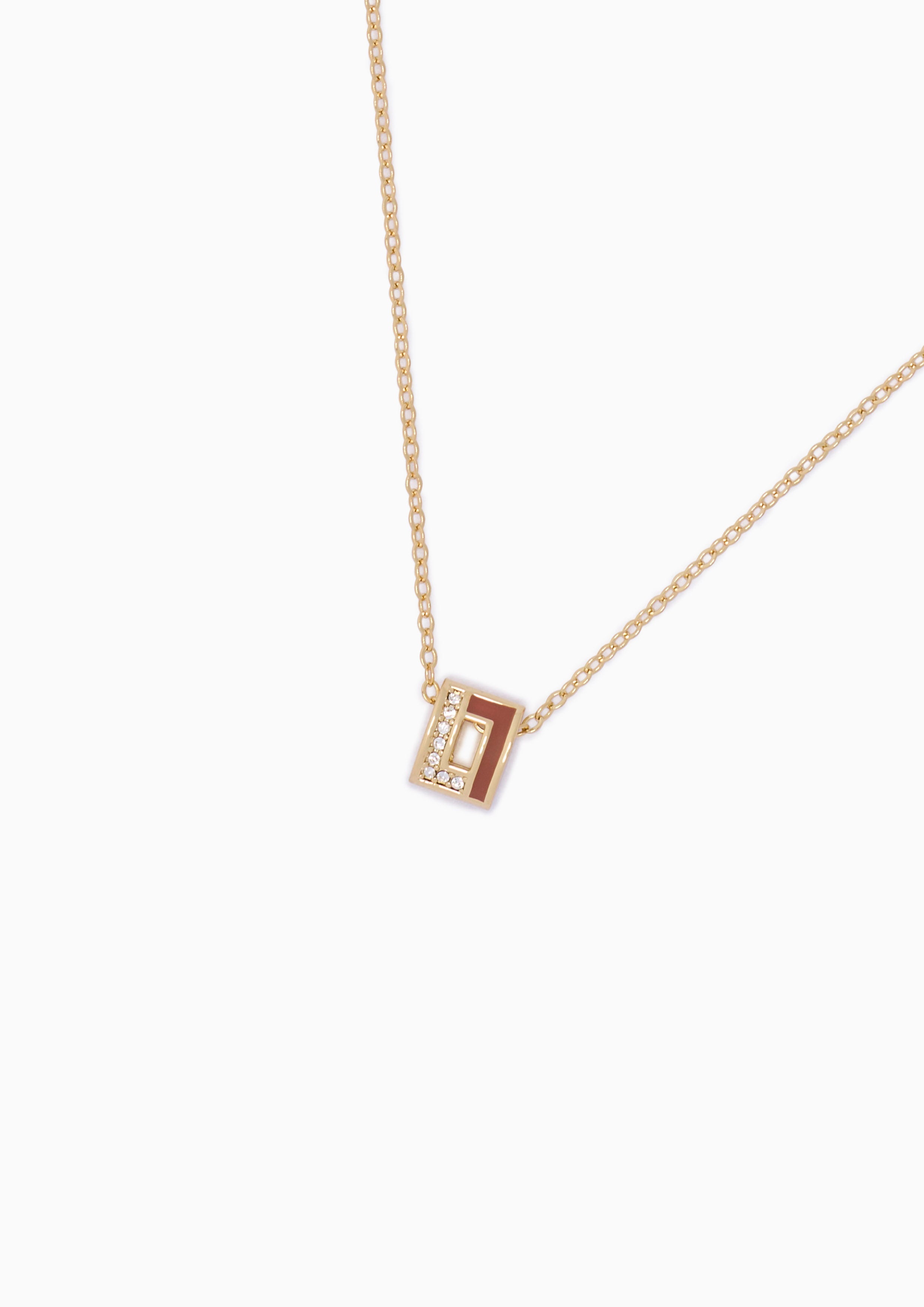 Gemma Necklace Brown/ Gold