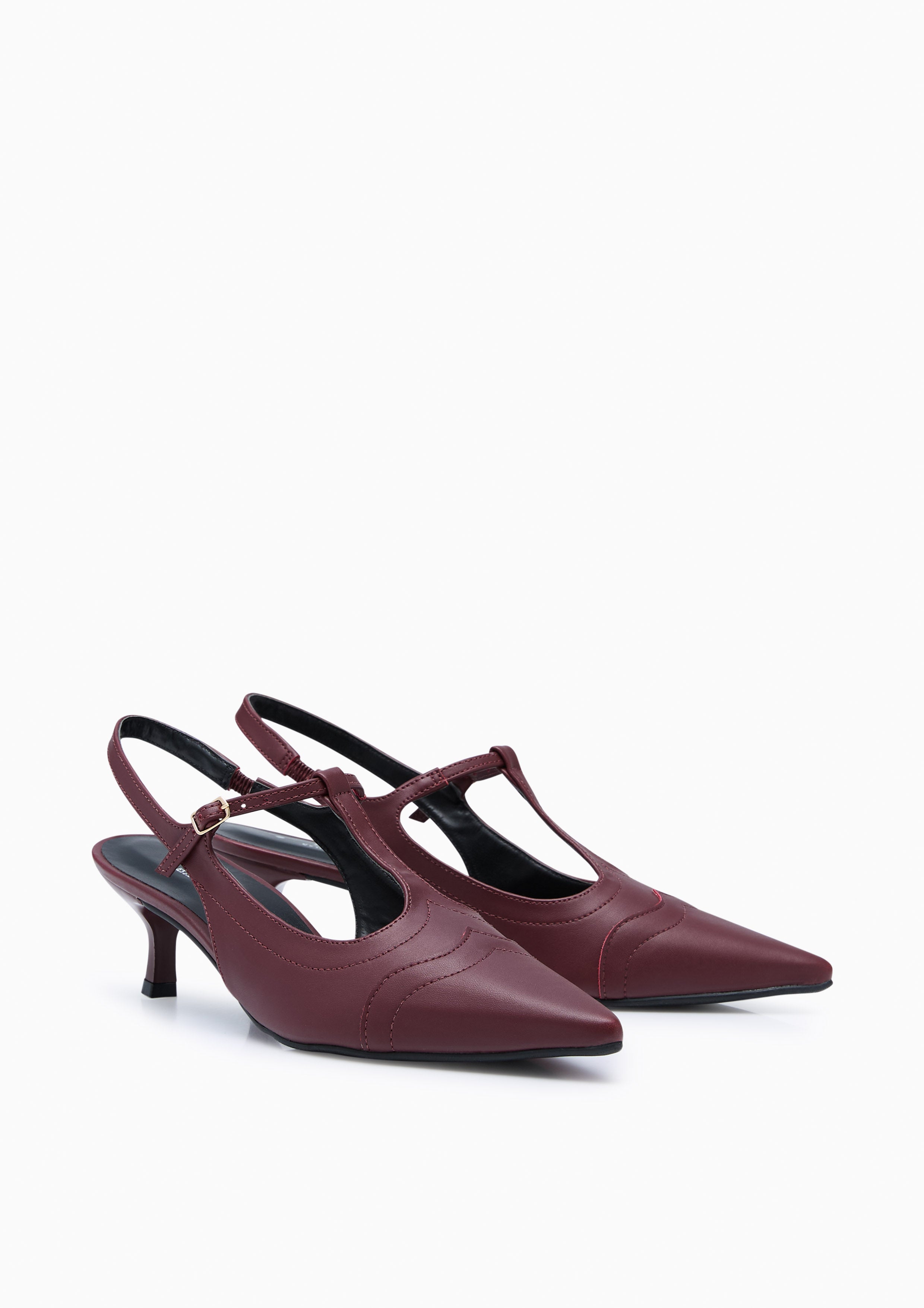 Munch Heel Slingbacks Dark Red
