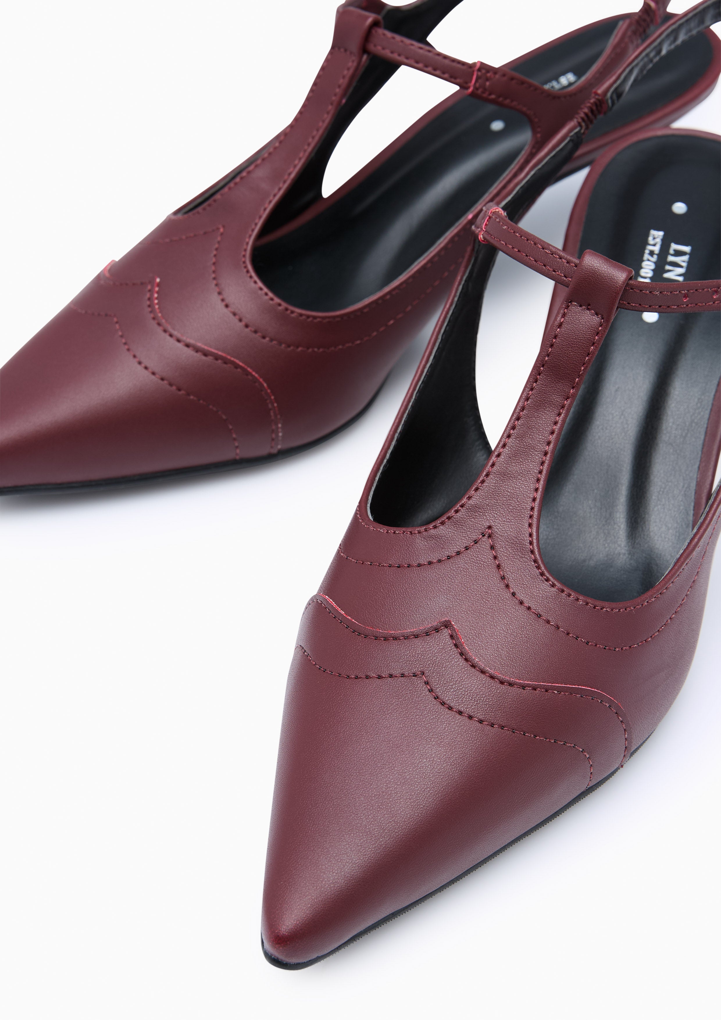 Munch Heel Slingbacks Dark Red