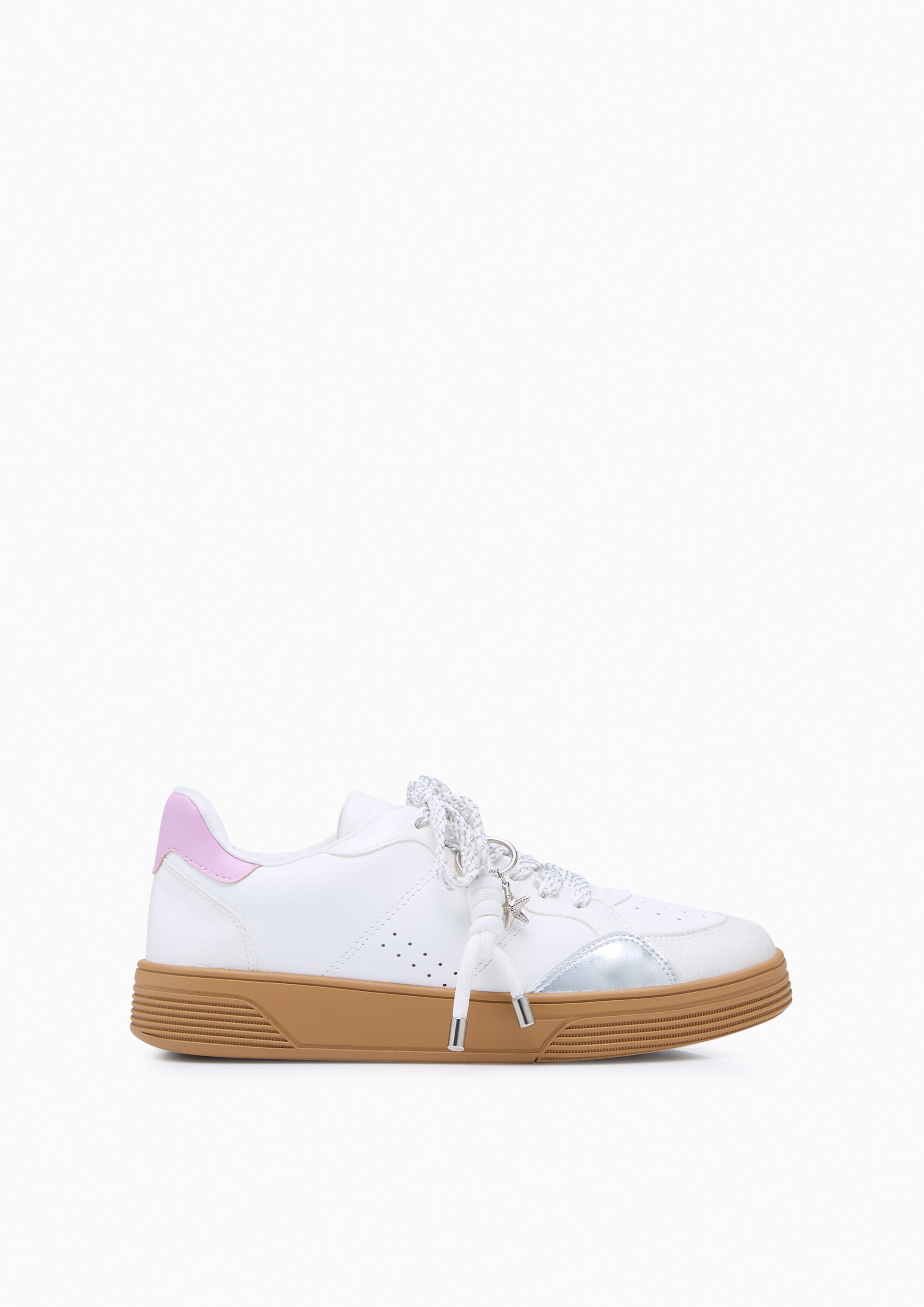 Medal Flat Sneakers White