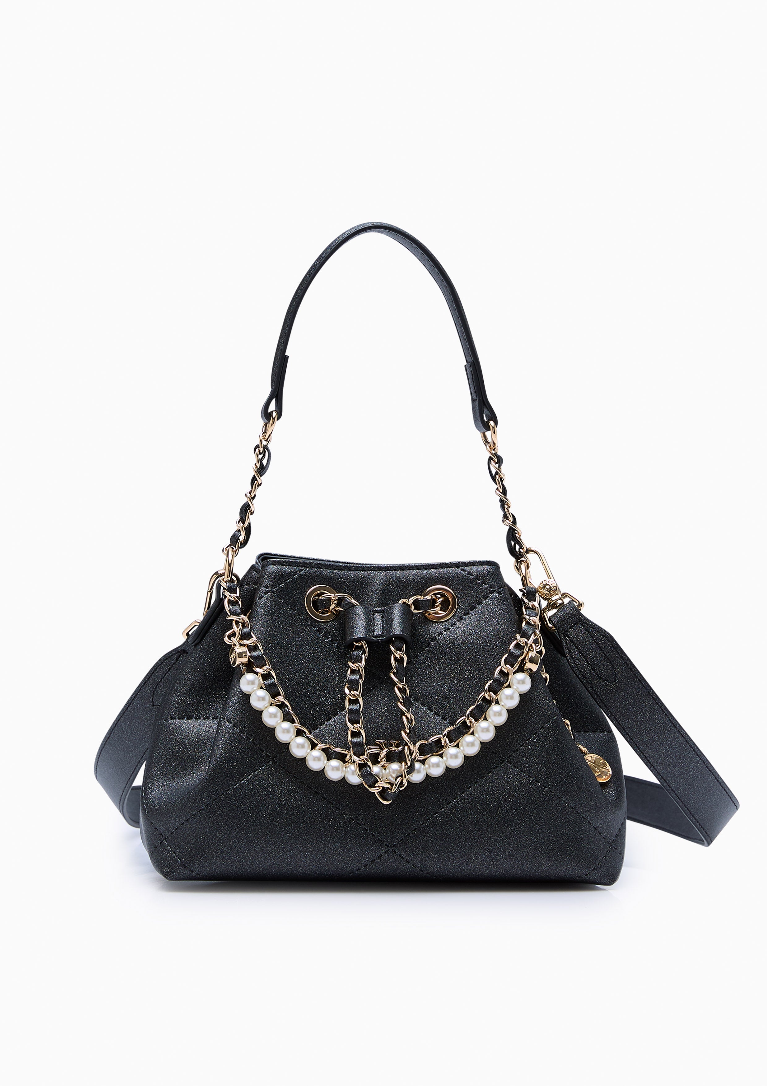 Ferna S Bucket Bag Glitter Black