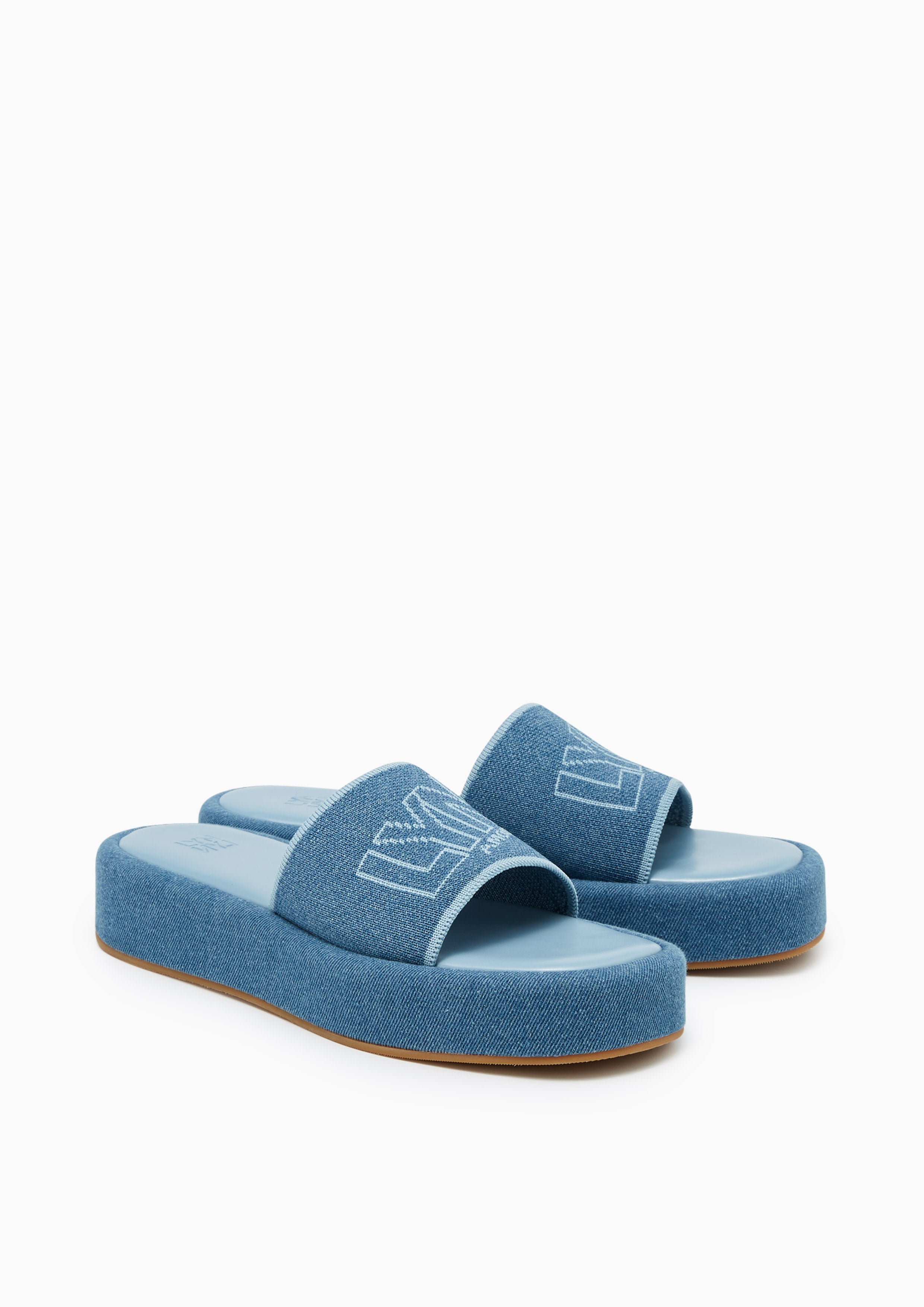 Sky Platform Sandals Blue