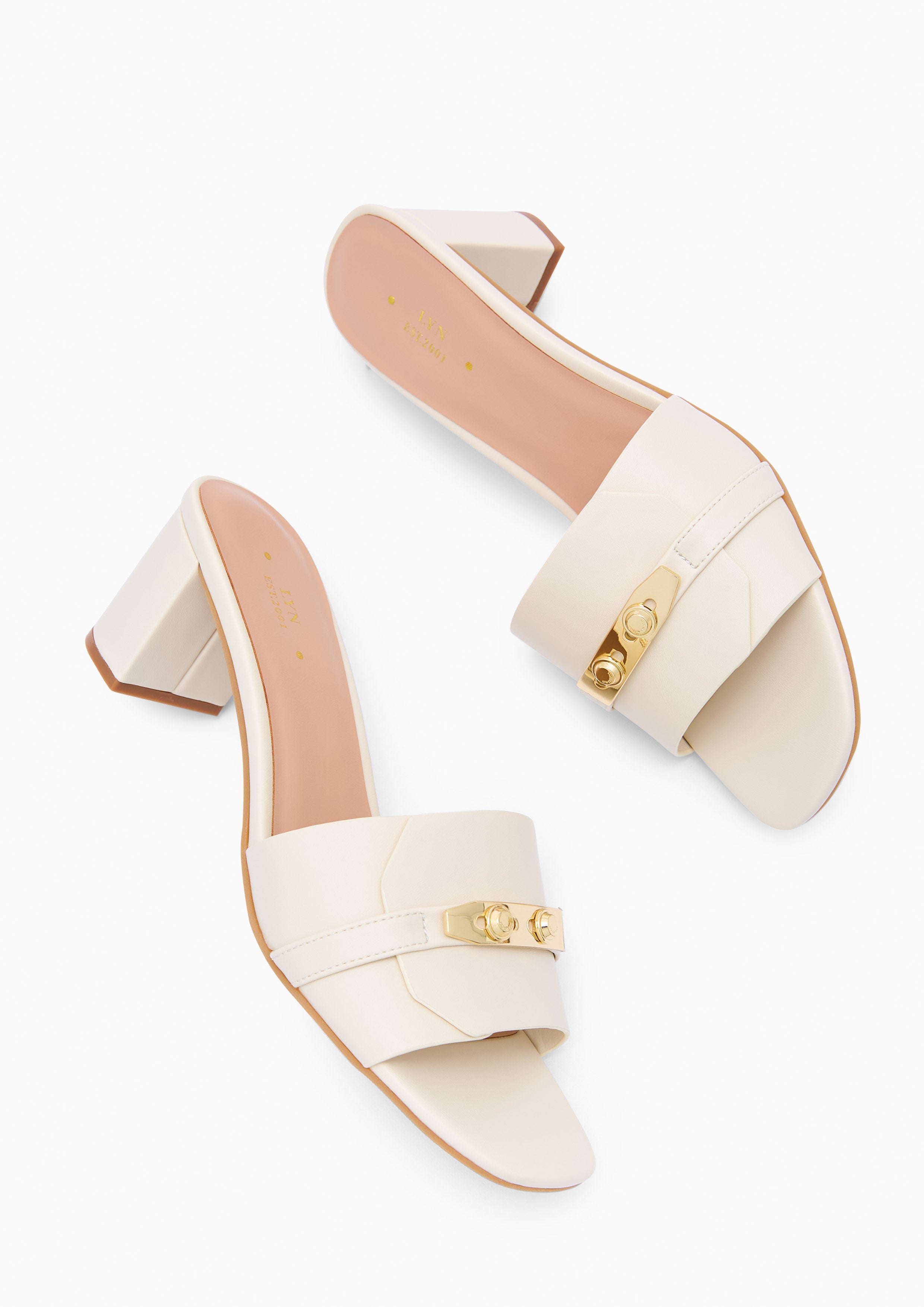Master Mid Slide Sandals Ivory