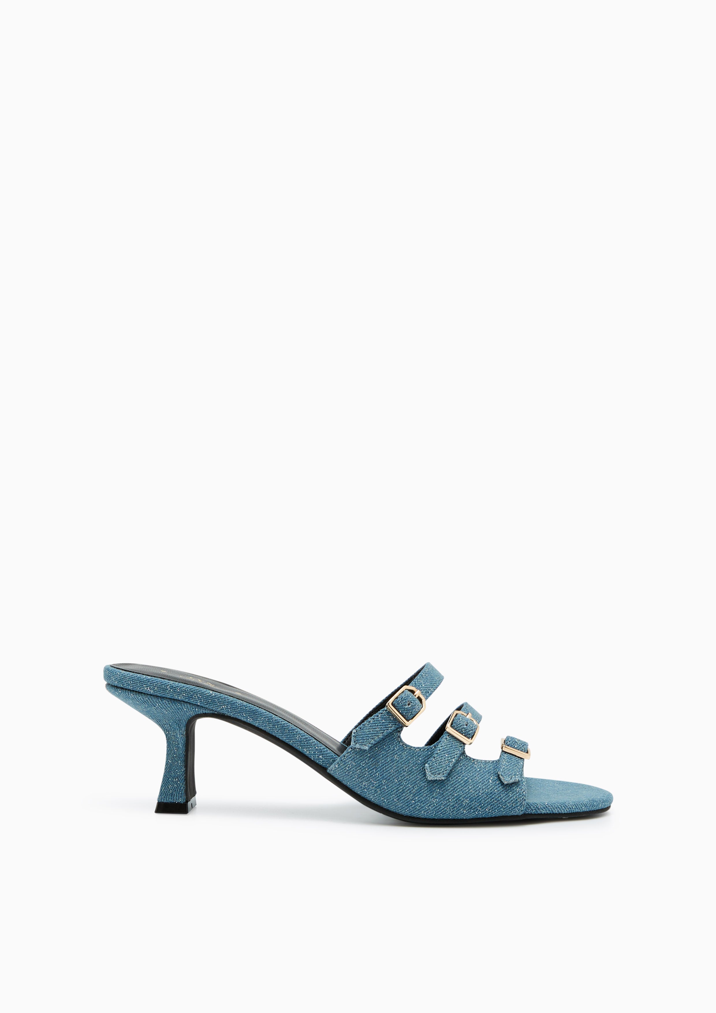 รองเท้าส้นสูงผ้ายีนส์ Caden Denim