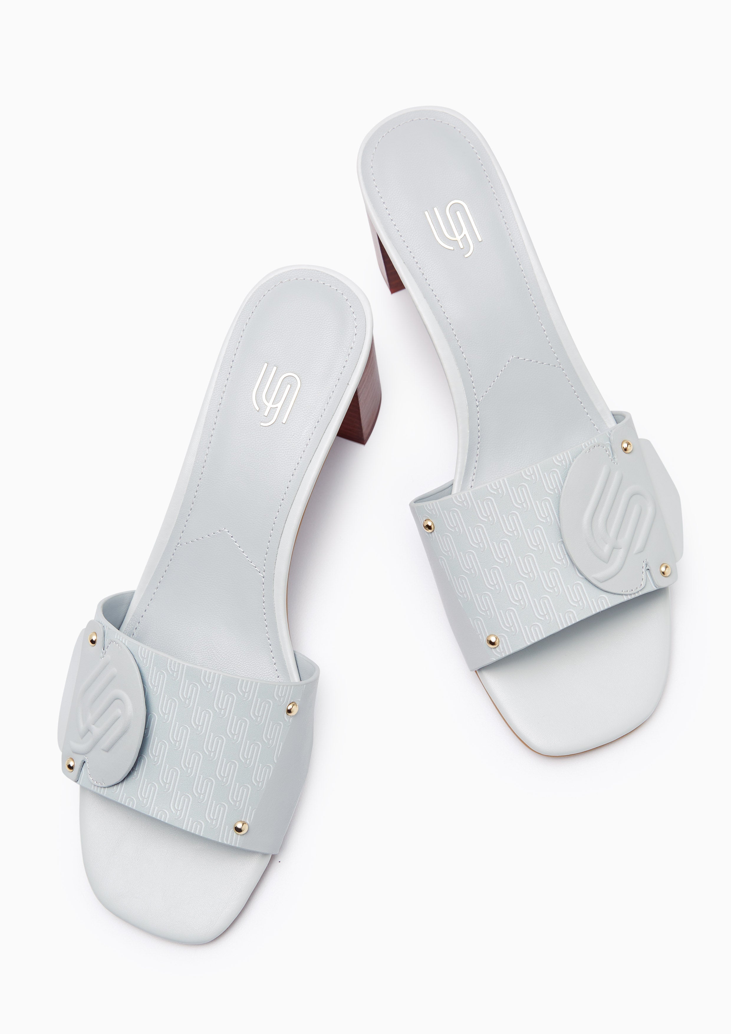 Lynabell Mid Infinite Heeled Sandals Light Grey