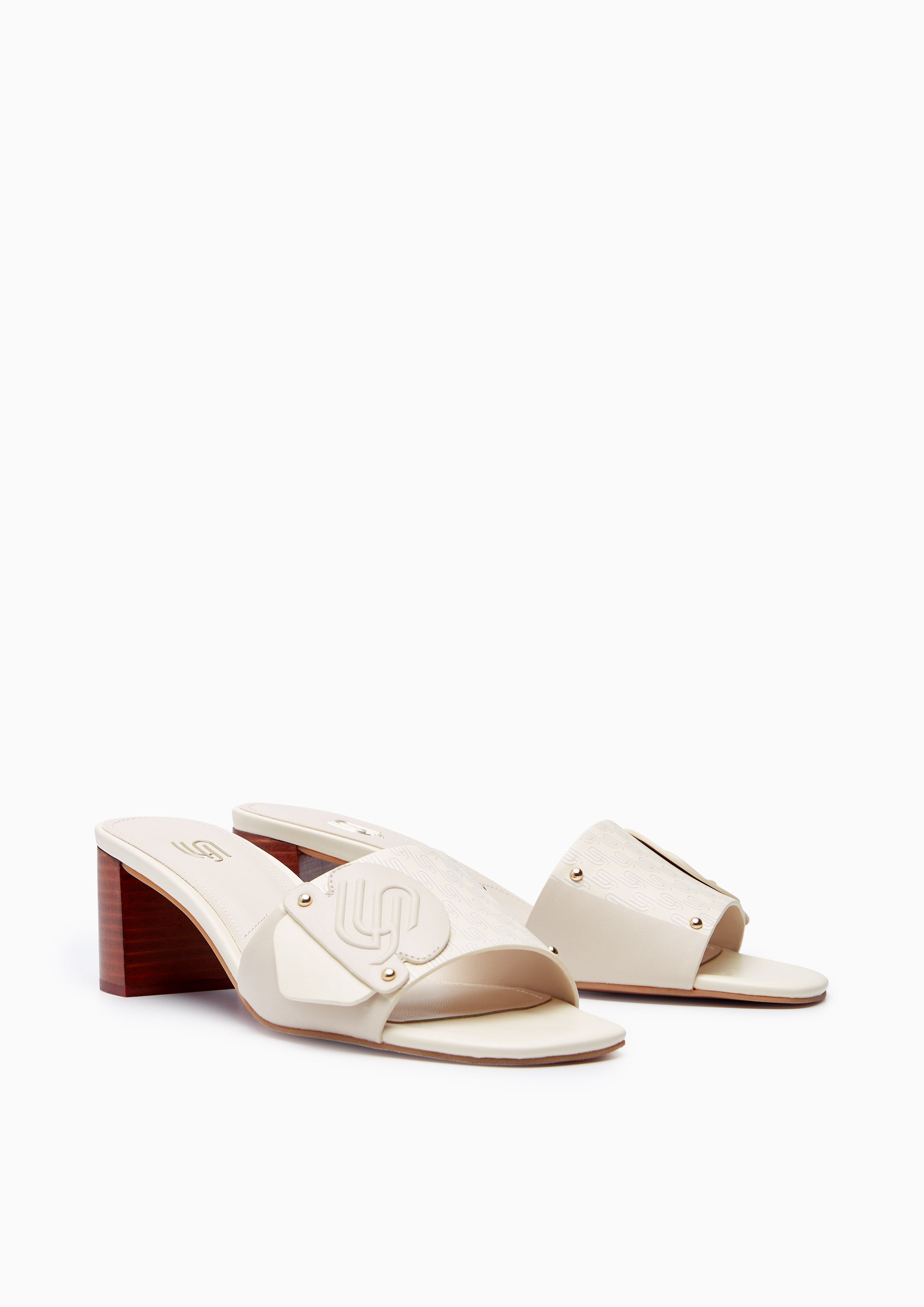Lynabell Mid Infinite Heeled Sandals Ivory