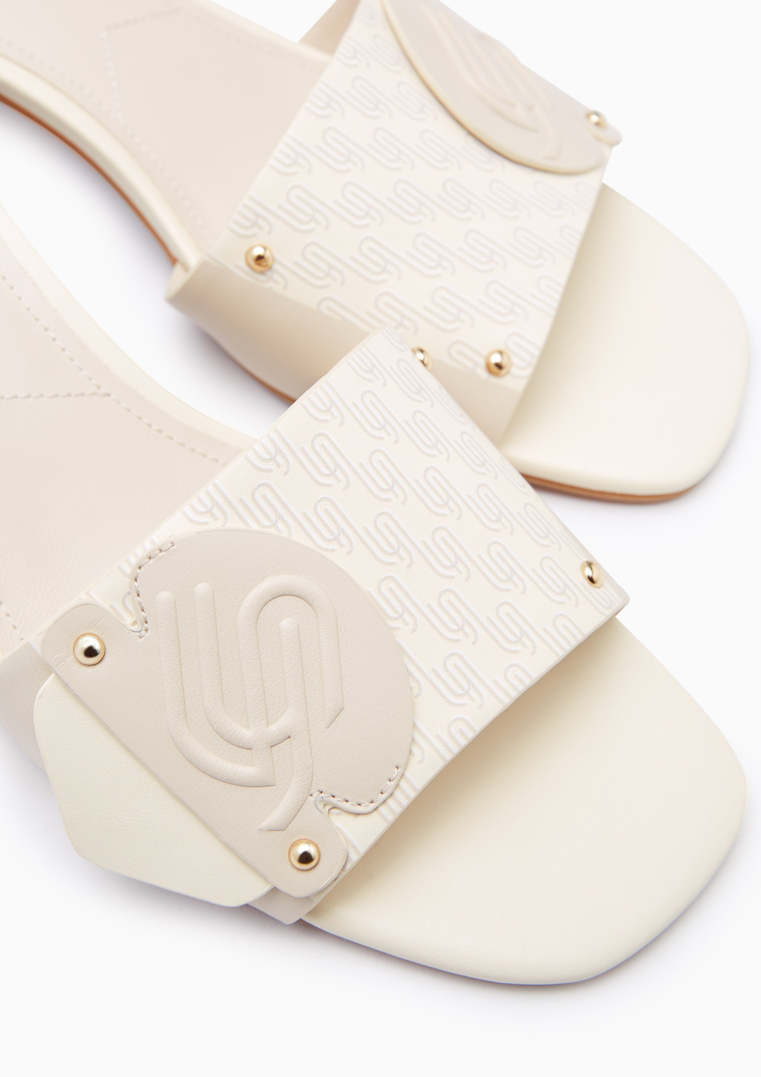 Lynabell Mid Infinite Heeled Sandals Ivory