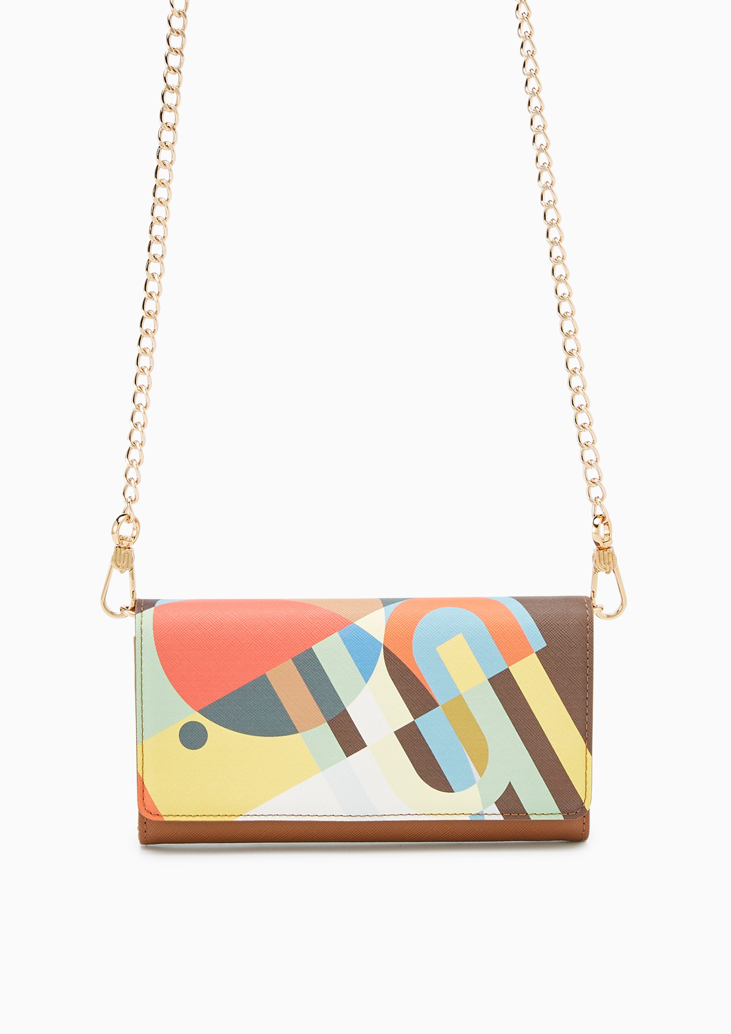 Maddie Long Wallet On Chain Brown