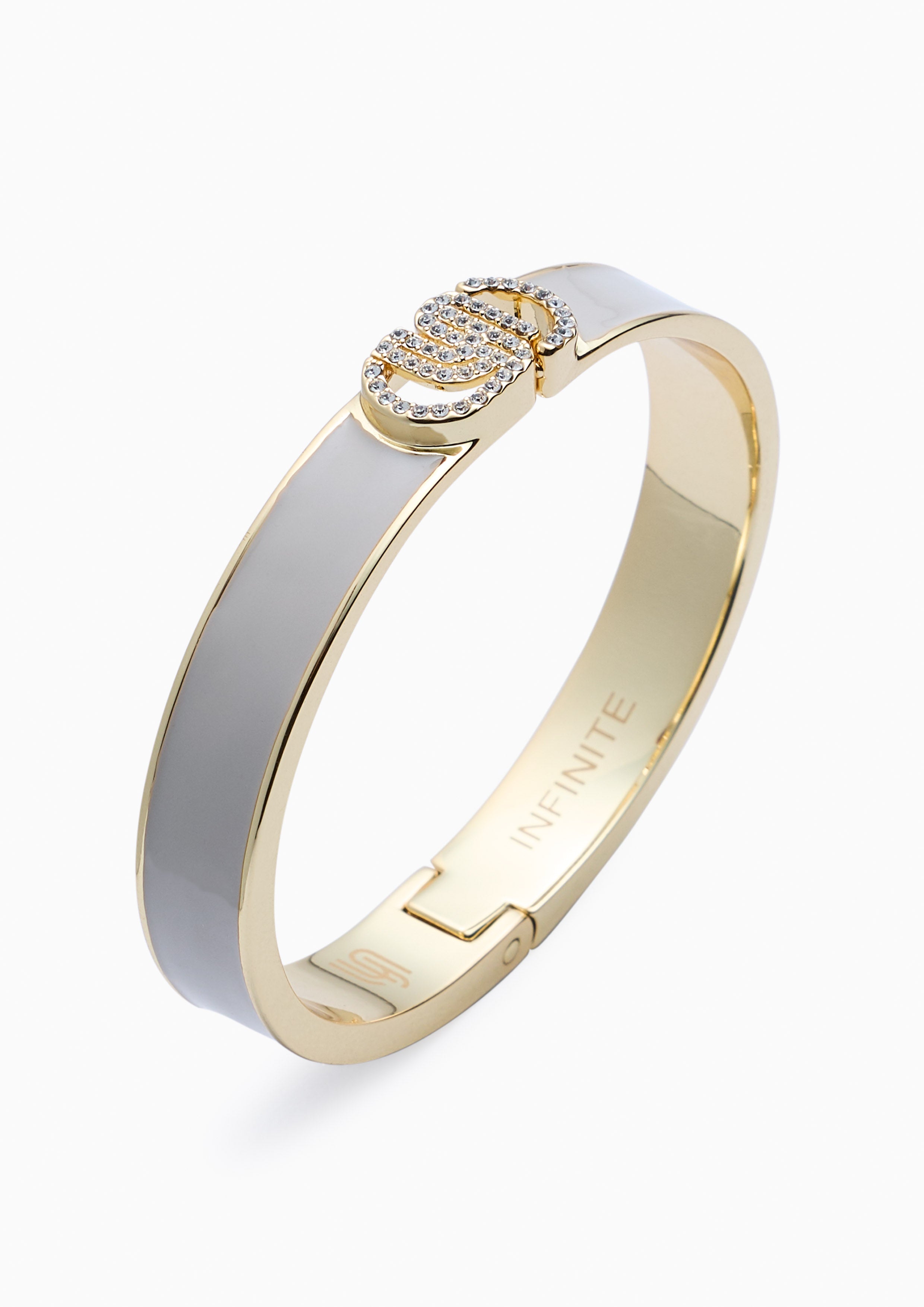 Nadia Bangle Taupe/ Gold